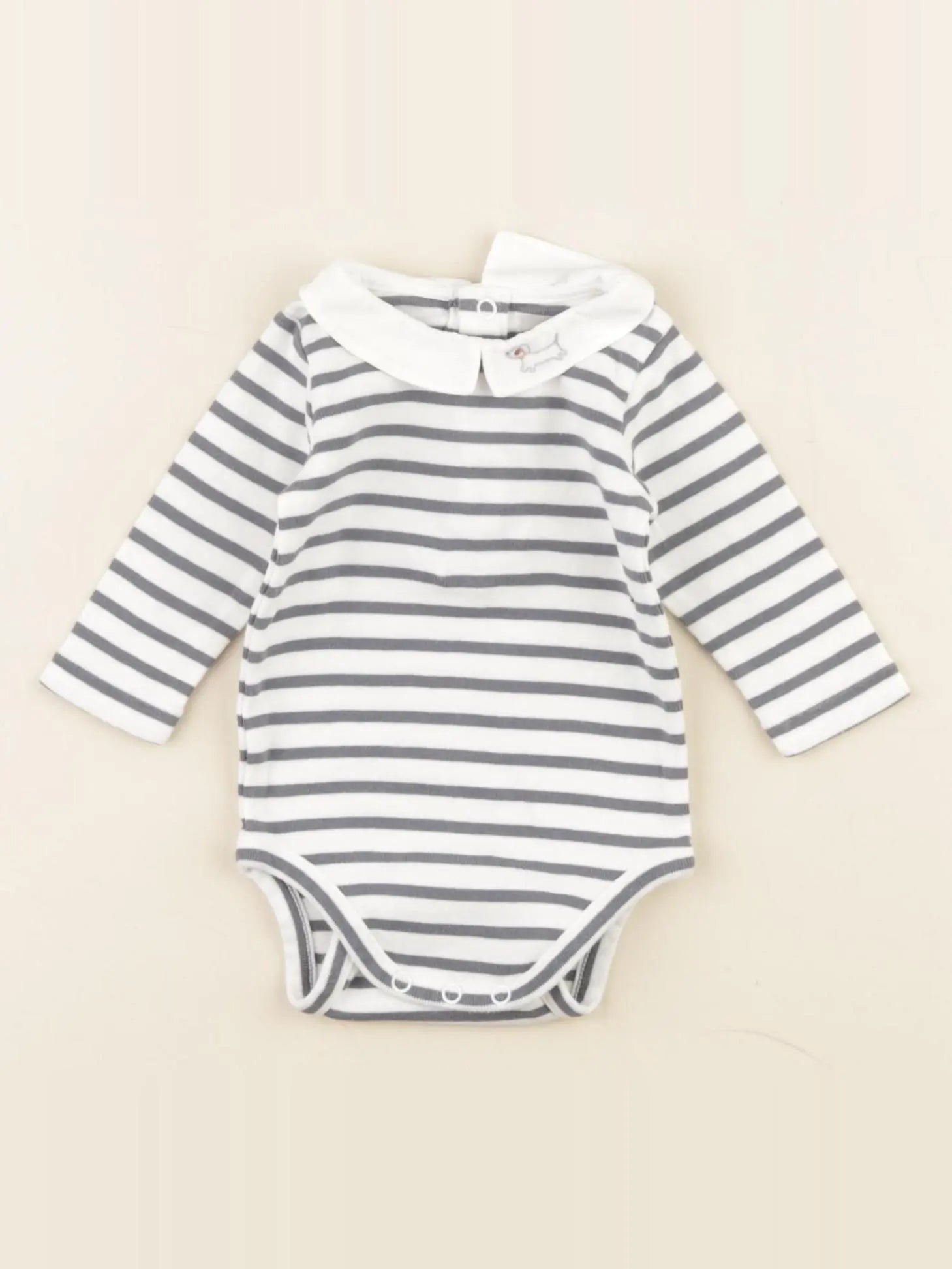 Jacadi - body blanc, bleu - 1 mois