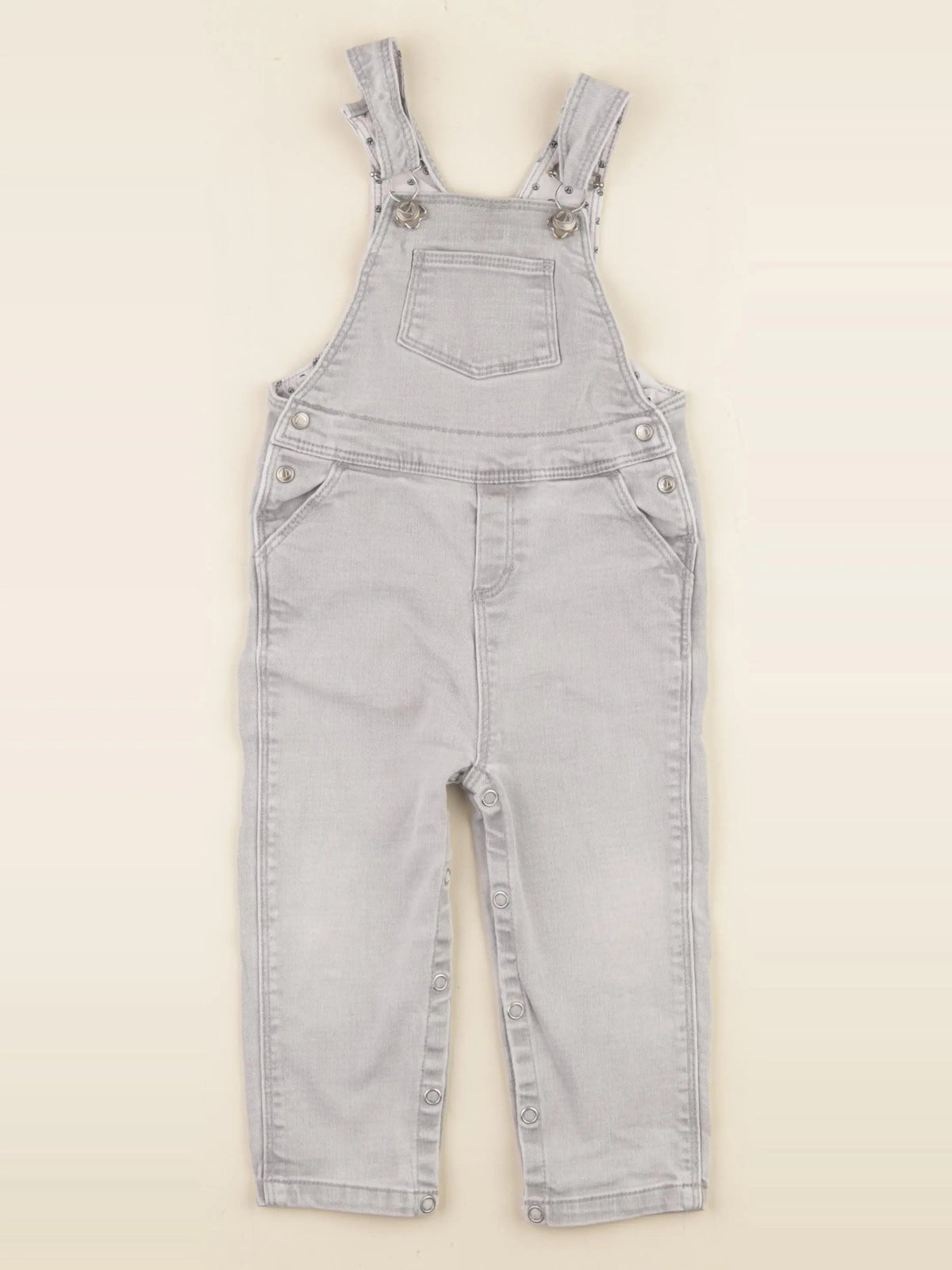 Petit Bateau - salopette gris - 18 mois