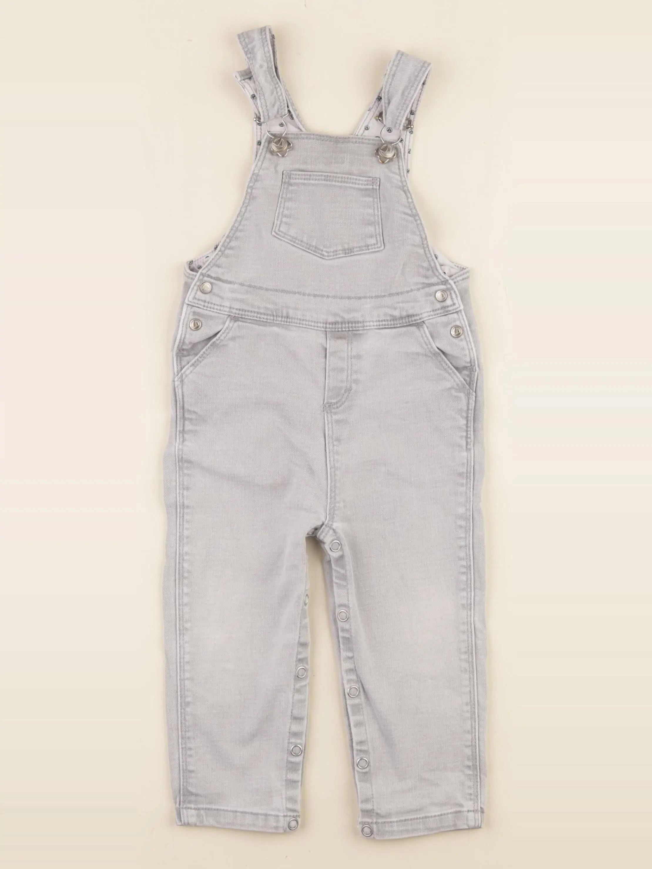 Petit Bateau - salopette gris - 18 mois