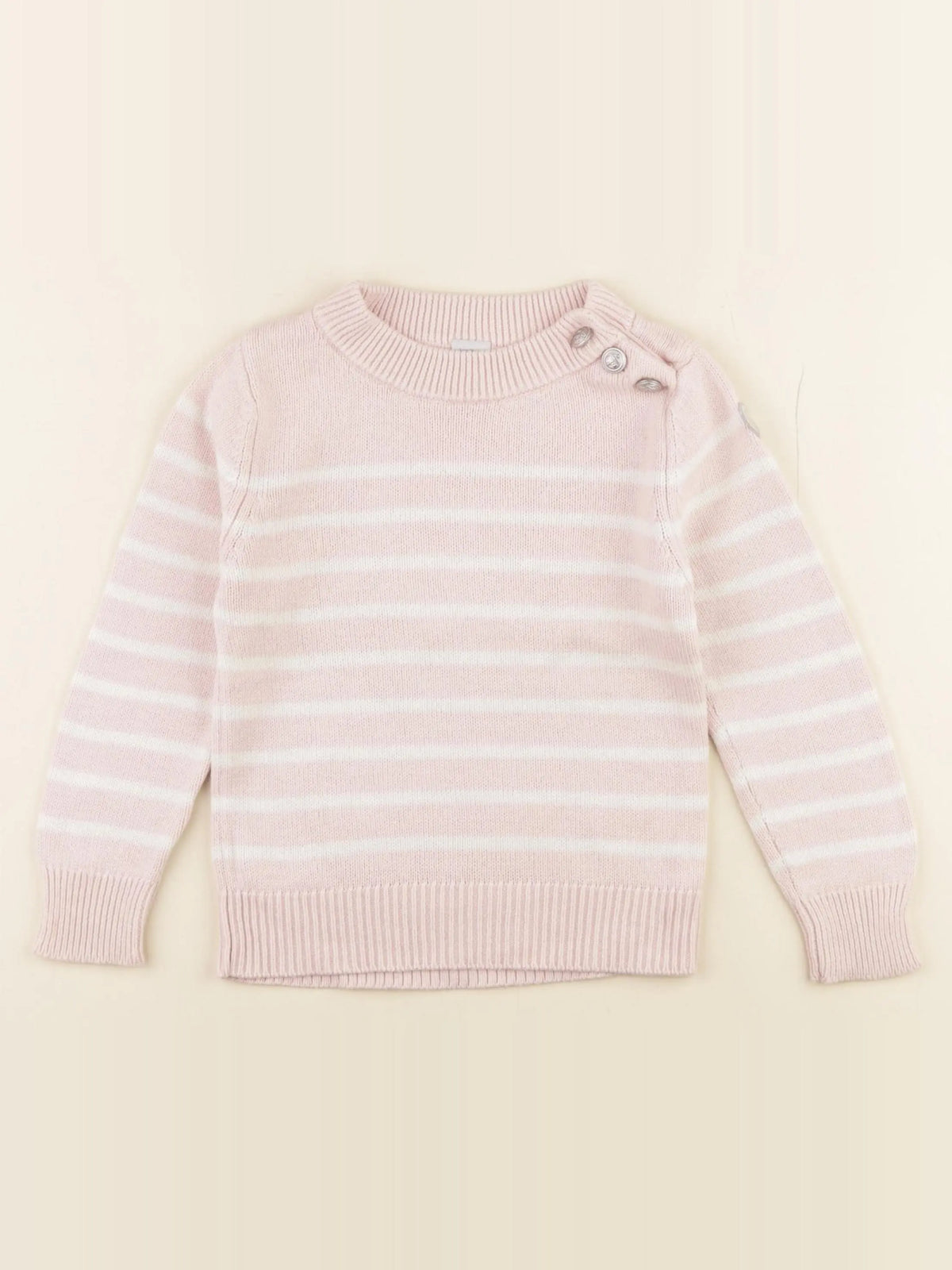 Petit Bateau - pull rose - 4 ans