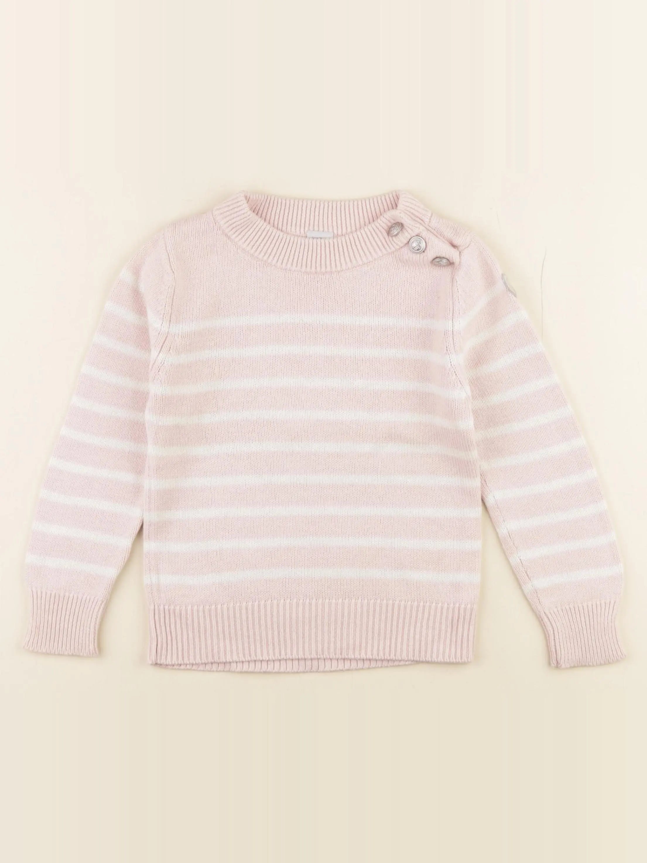 Petit Bateau - pull rose - 4 ans