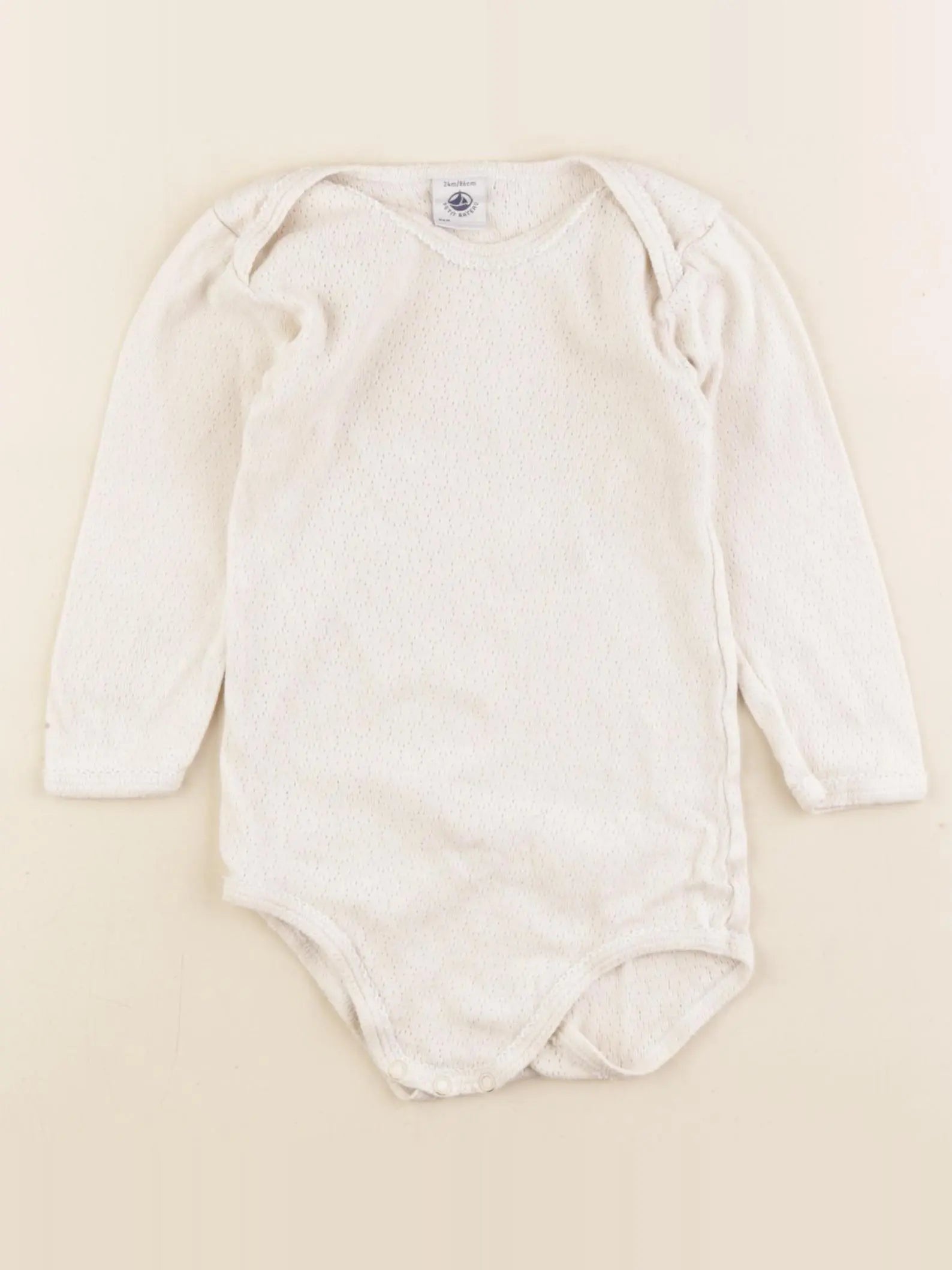 Petit Bateau - body beige - 24 mois