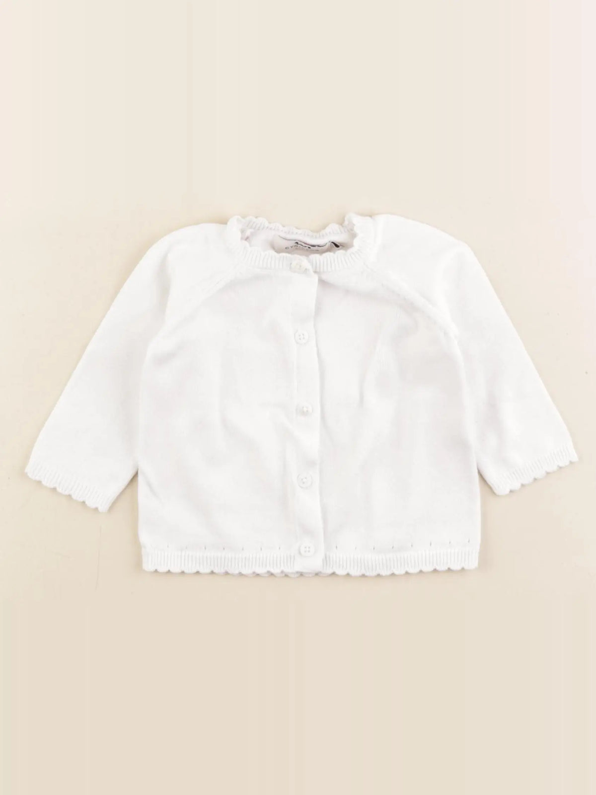 Cyrillus - gilet blanc - 6 mois