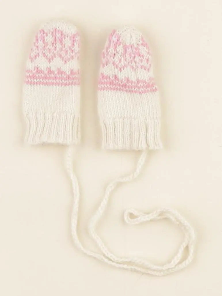 Bonpoint - moufles beige, rose - 0/3 mois