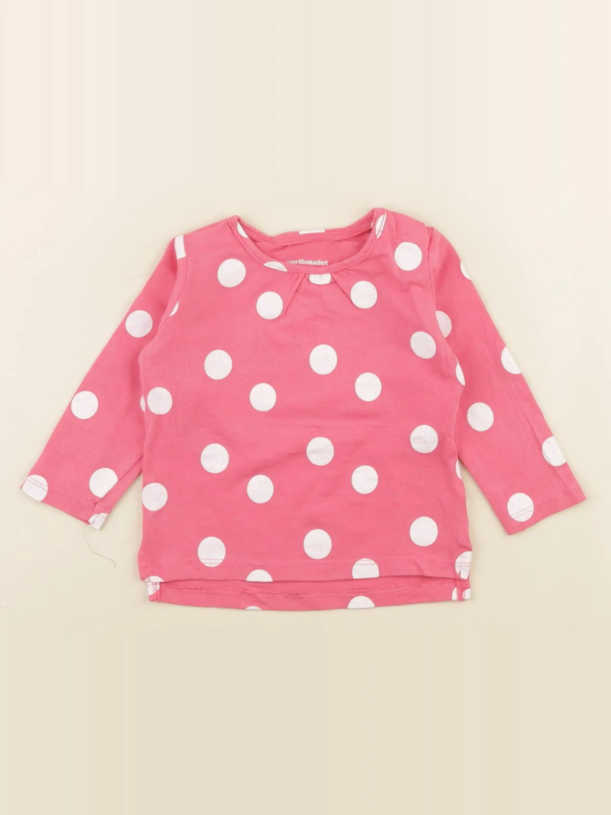 Vertbaudet - tee-shirt rose - 6 mois