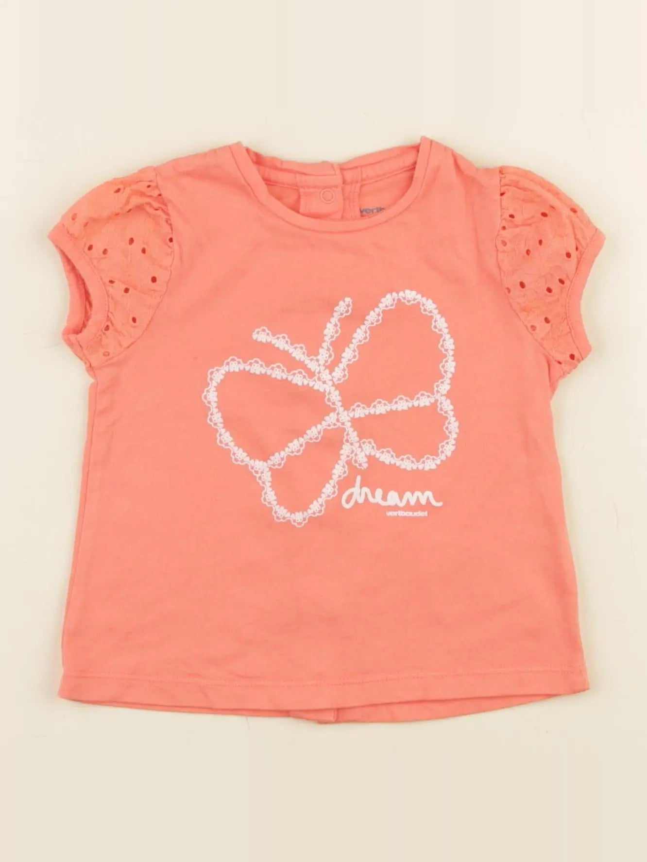 Vertbaudet - tee-shirt orange - 6 mois