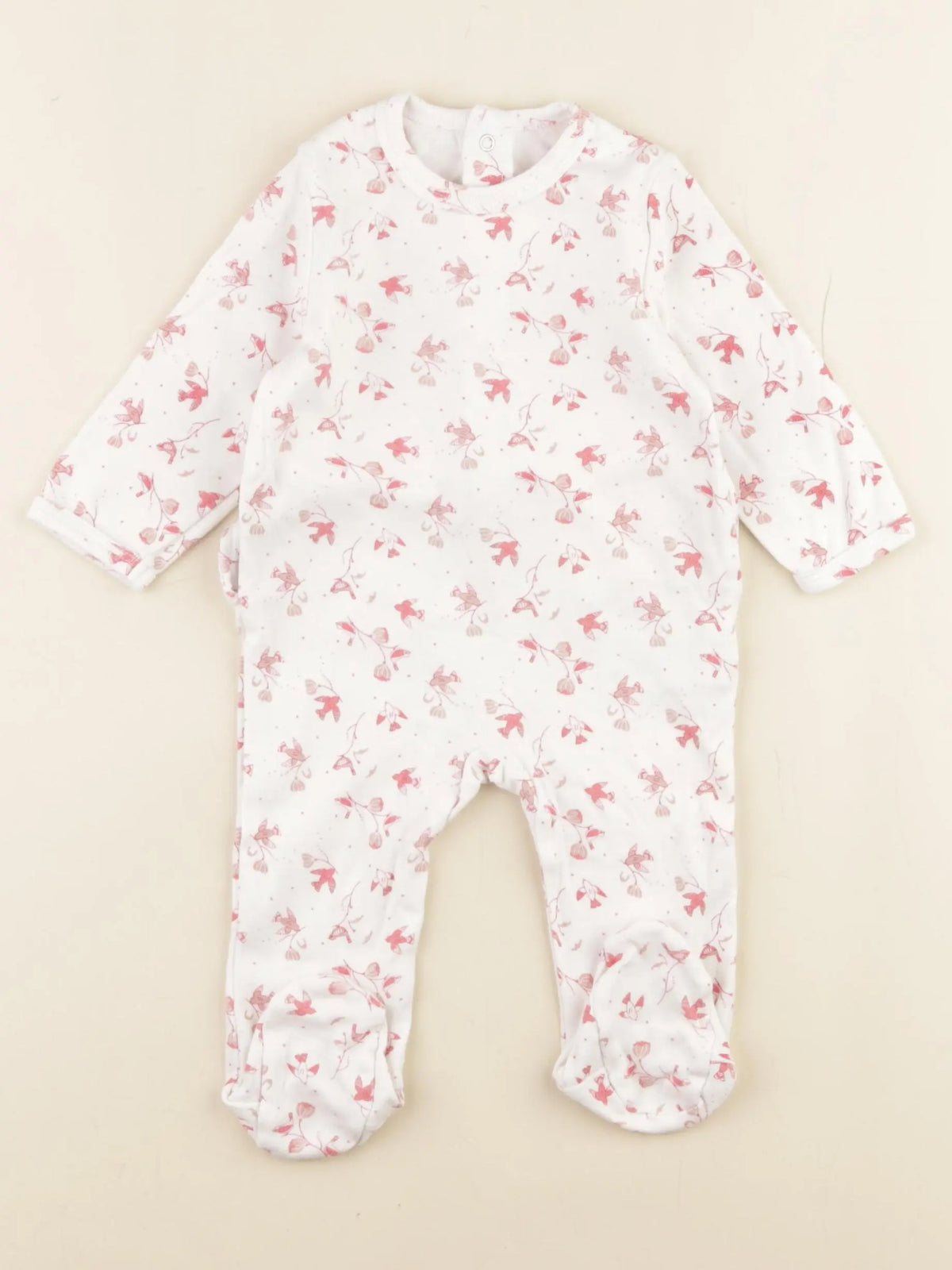 Vertbaudet - pyjama coton rose - 6 mois