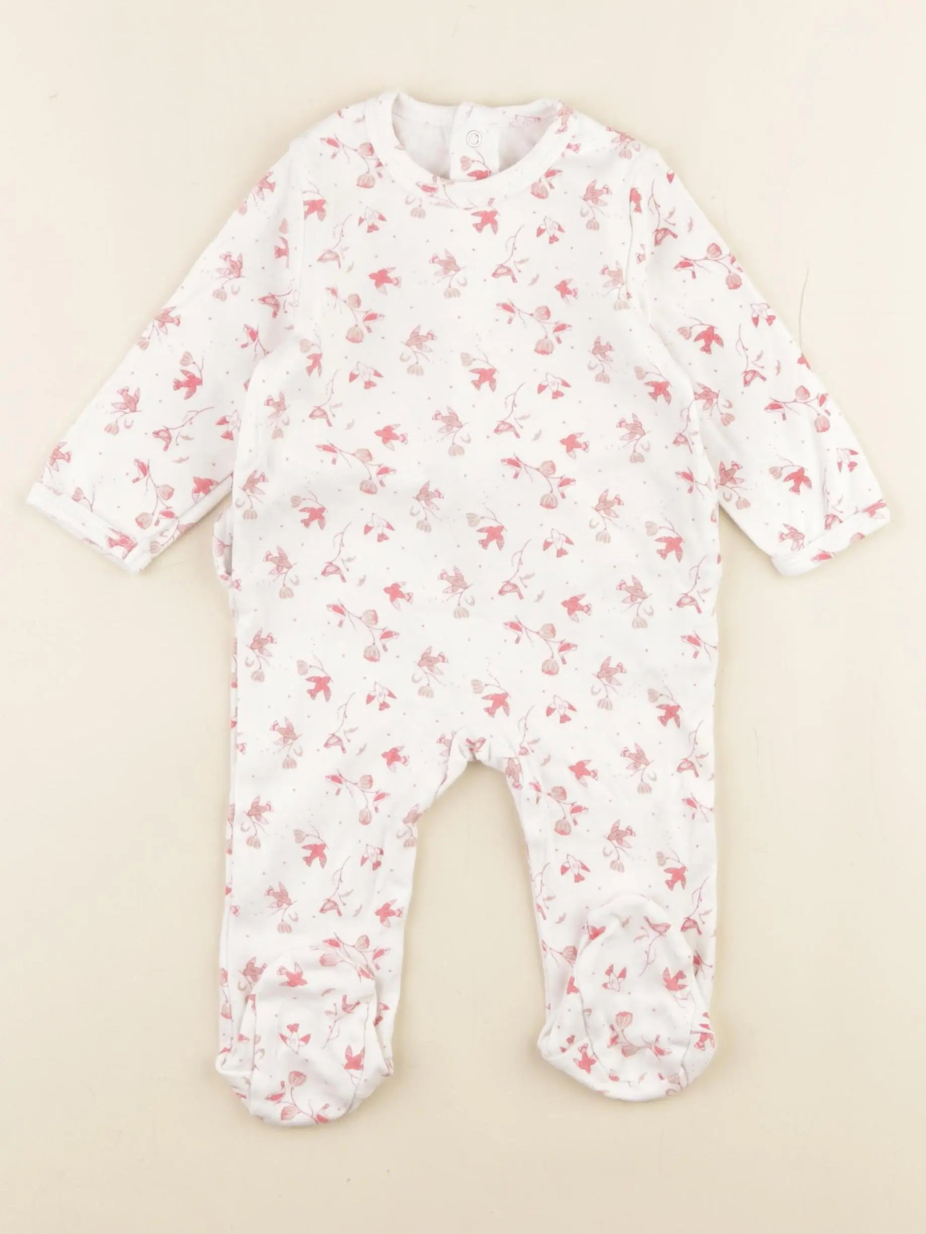 Vertbaudet - pyjama coton rose - 6 mois