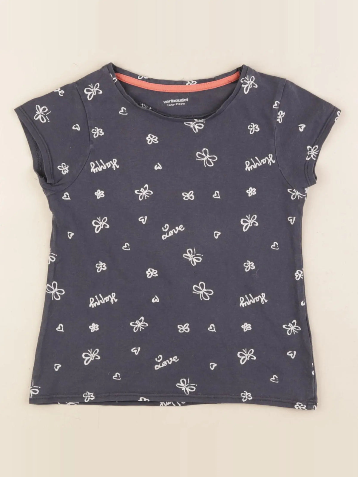 Vertbaudet - tee-shirt gris - 5 ans