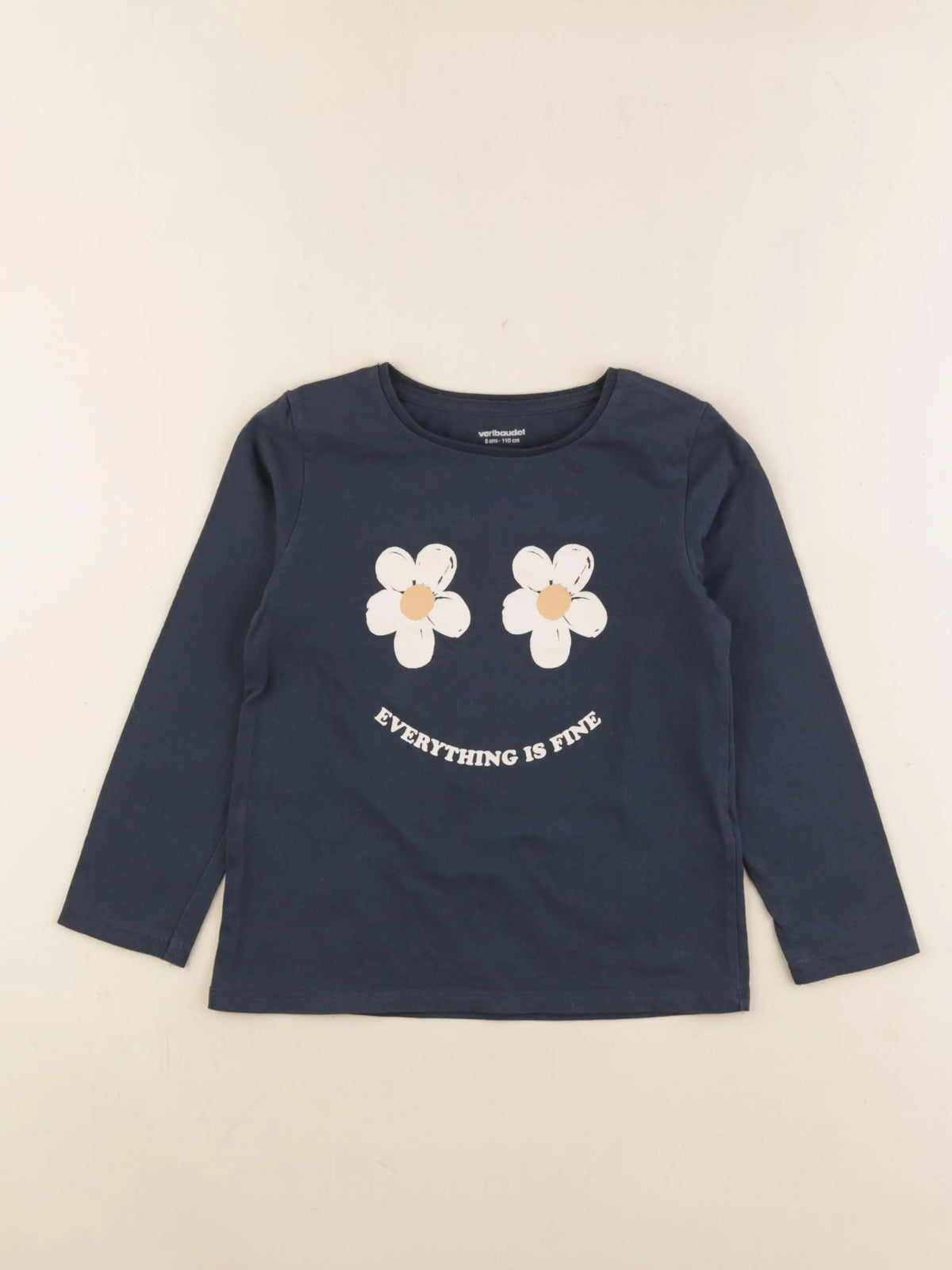 Vertbaudet - tee-shirt bleu - 5 ans