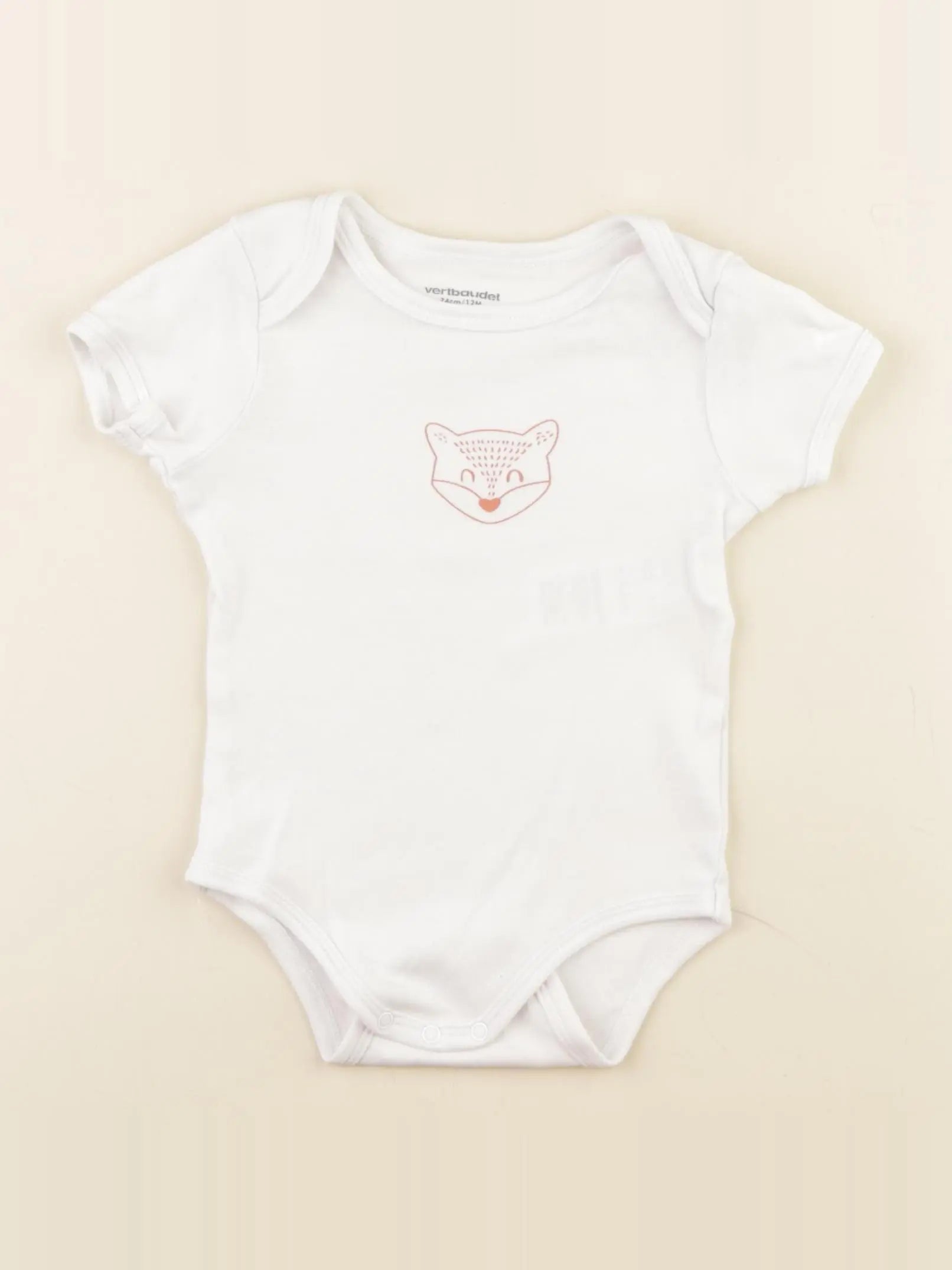 Vertbaudet - body blanc - 12 mois