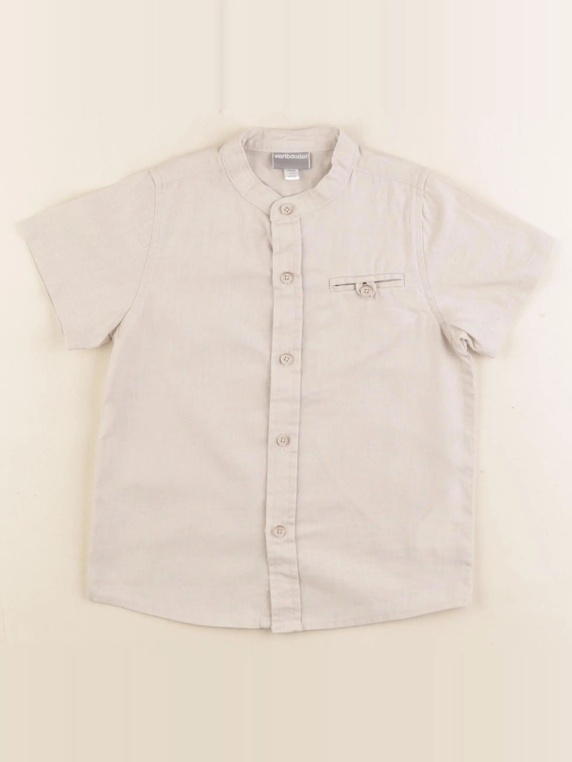 Vertbaudet - chemise beige - 4 ans