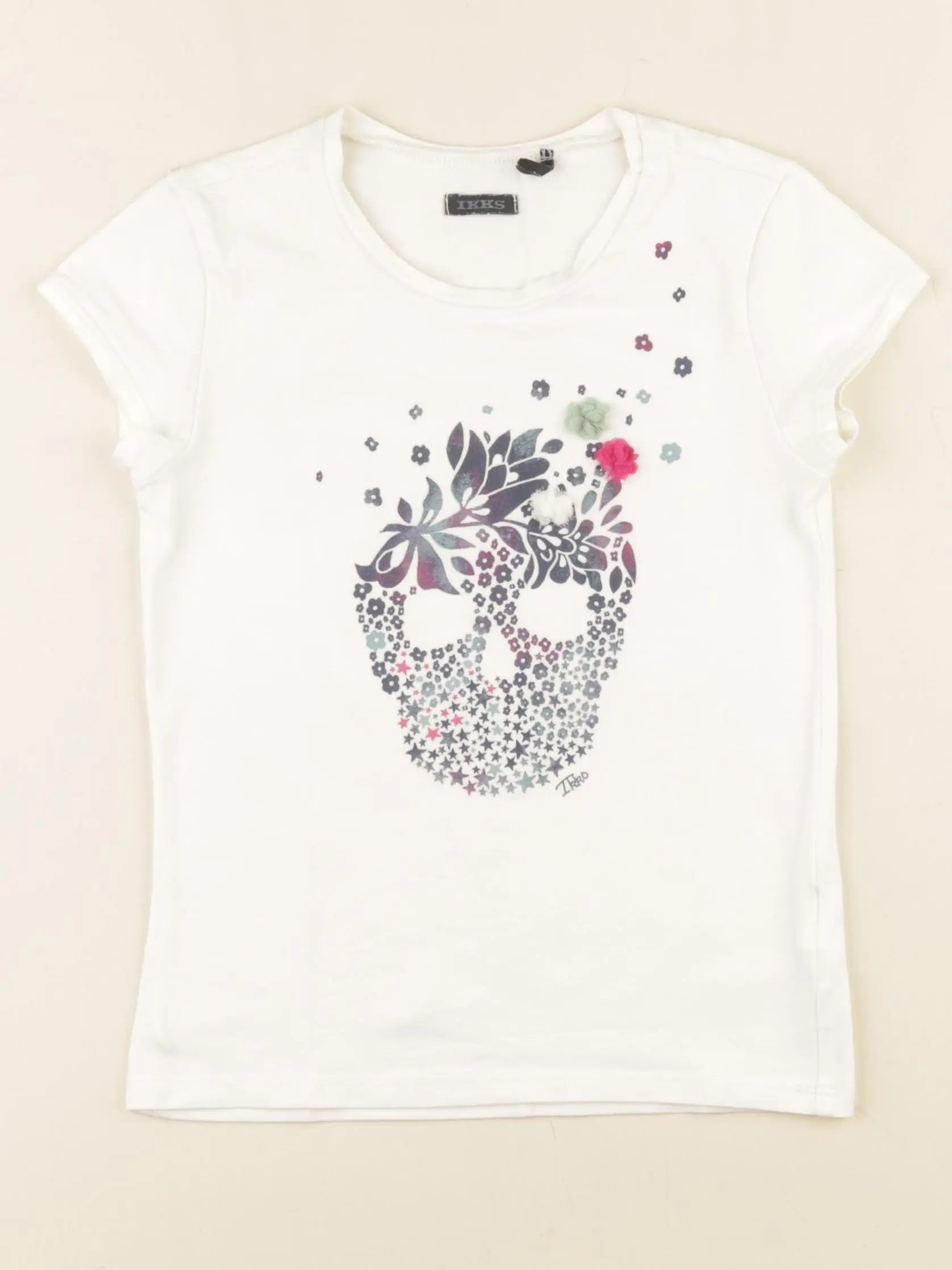IKKS - tee-shirt blanc - 8 ans