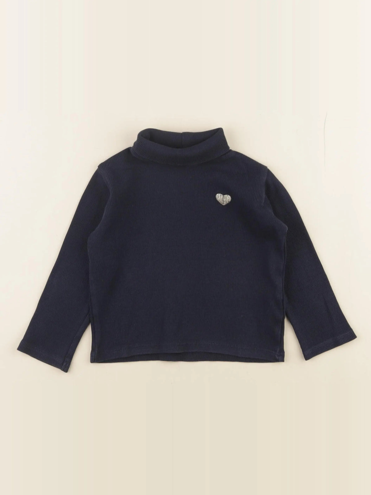 Vertbaudet - sous-pull bleu, or - 3 ans