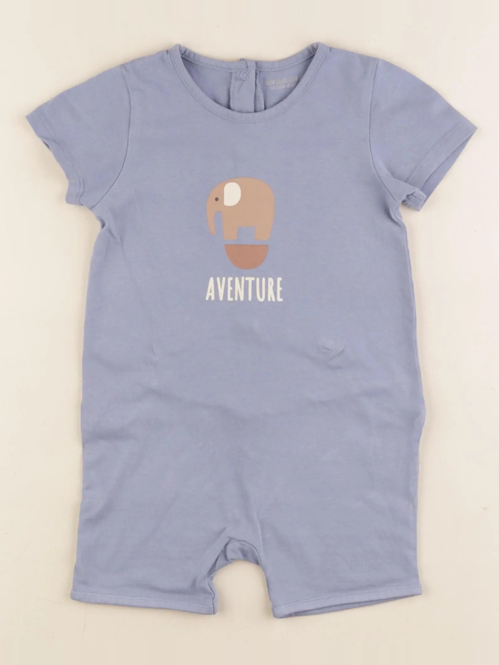 Vertbaudet - pyjama coton bleu - 18 mois