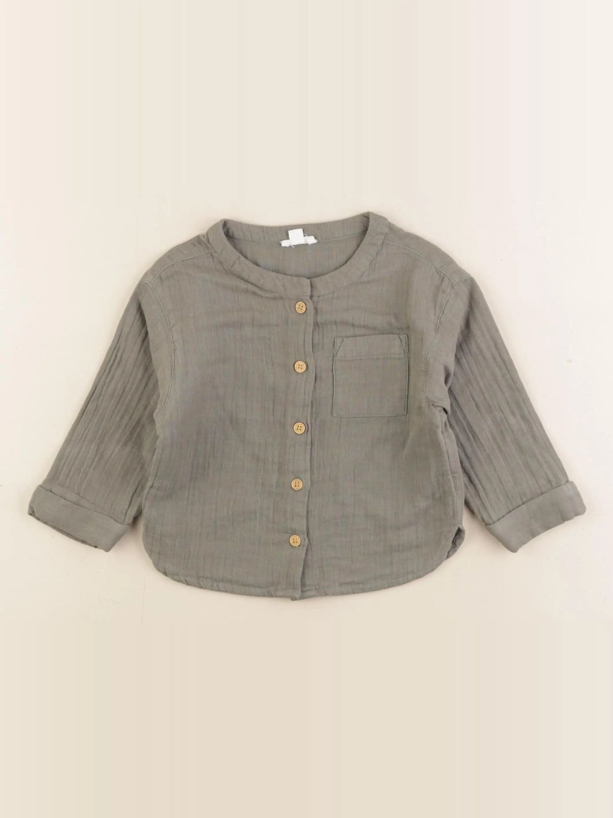 Vertbaudet - chemise marron - 18 mois