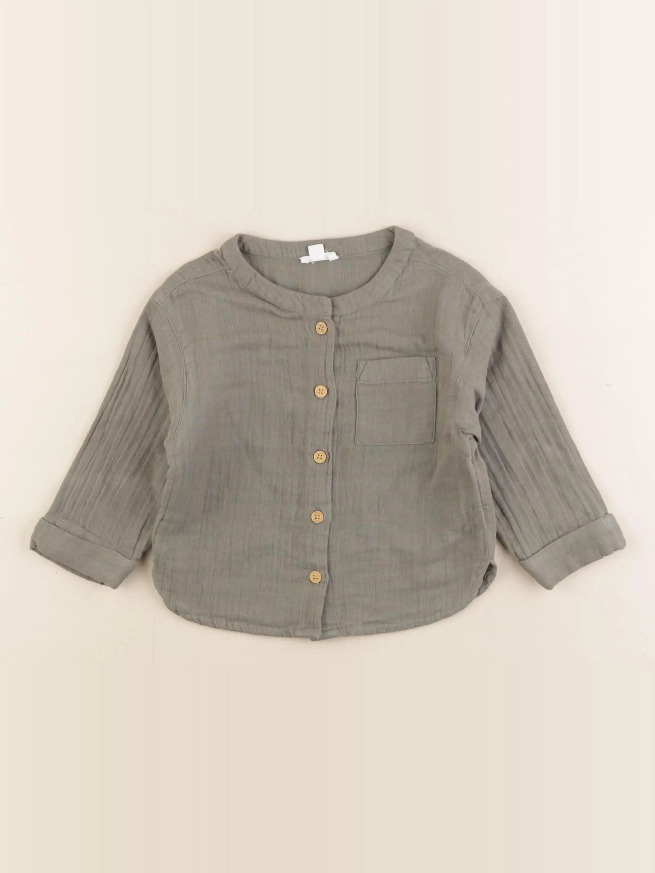 Vertbaudet - chemise marron - 18 mois