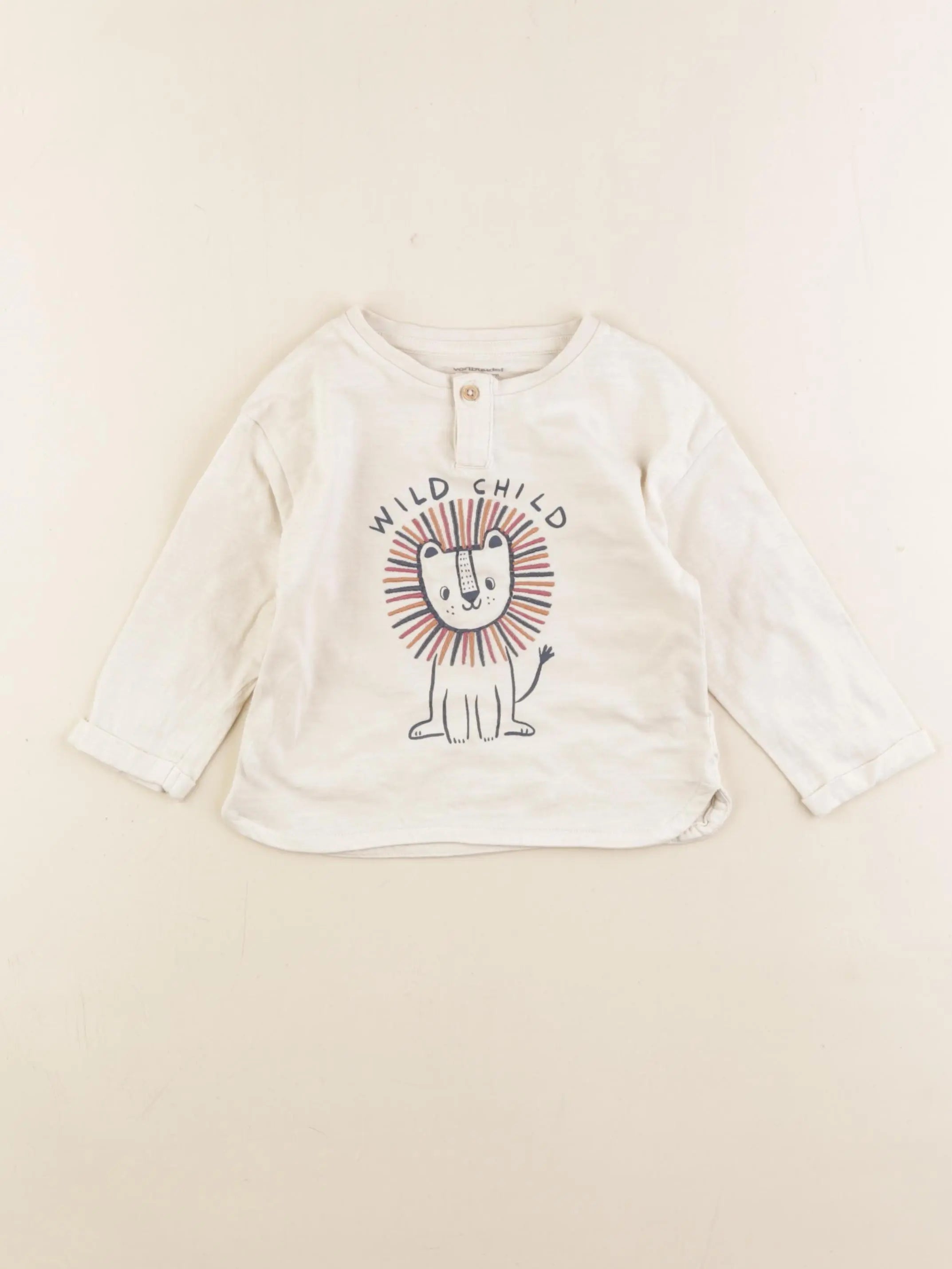 Vertbaudet - tee-shirt beige - 18 mois