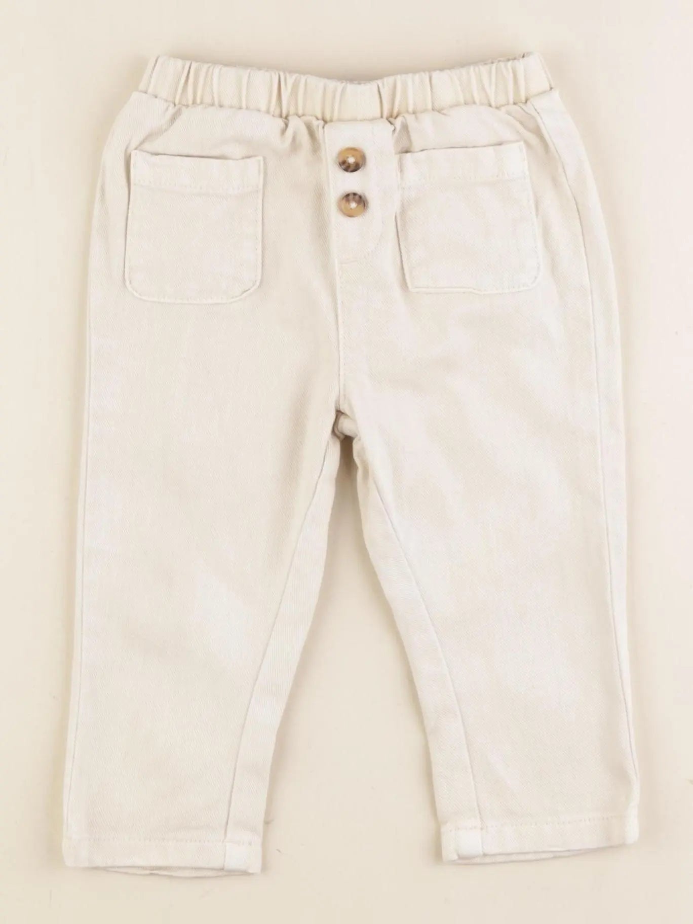 Vertbaudet - jean beige - 12 mois