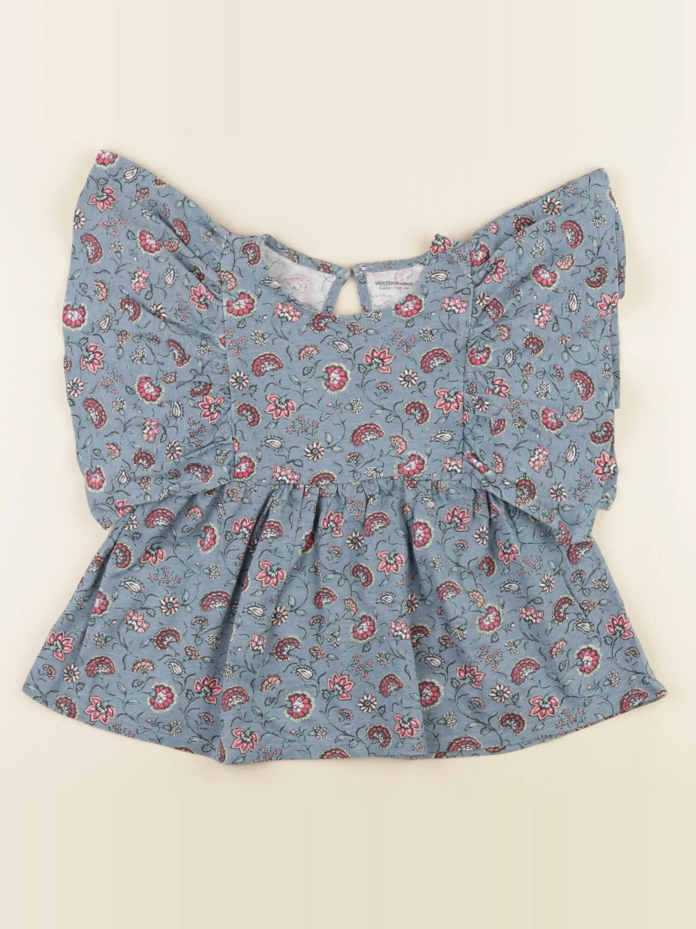 Vertbaudet - blouse bleu - 8 ans