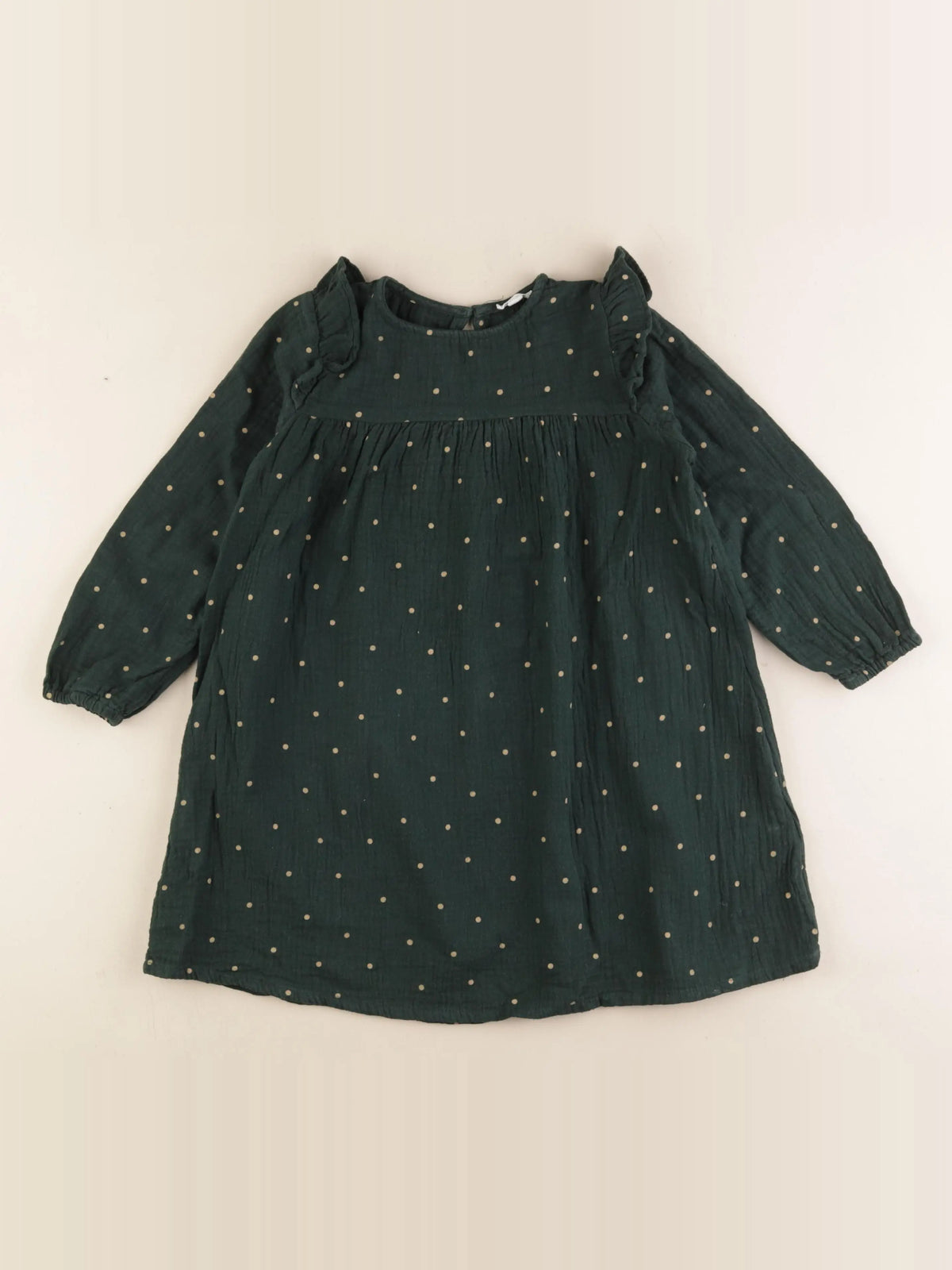 Vertbaudet - robe vert, or - 5 ans