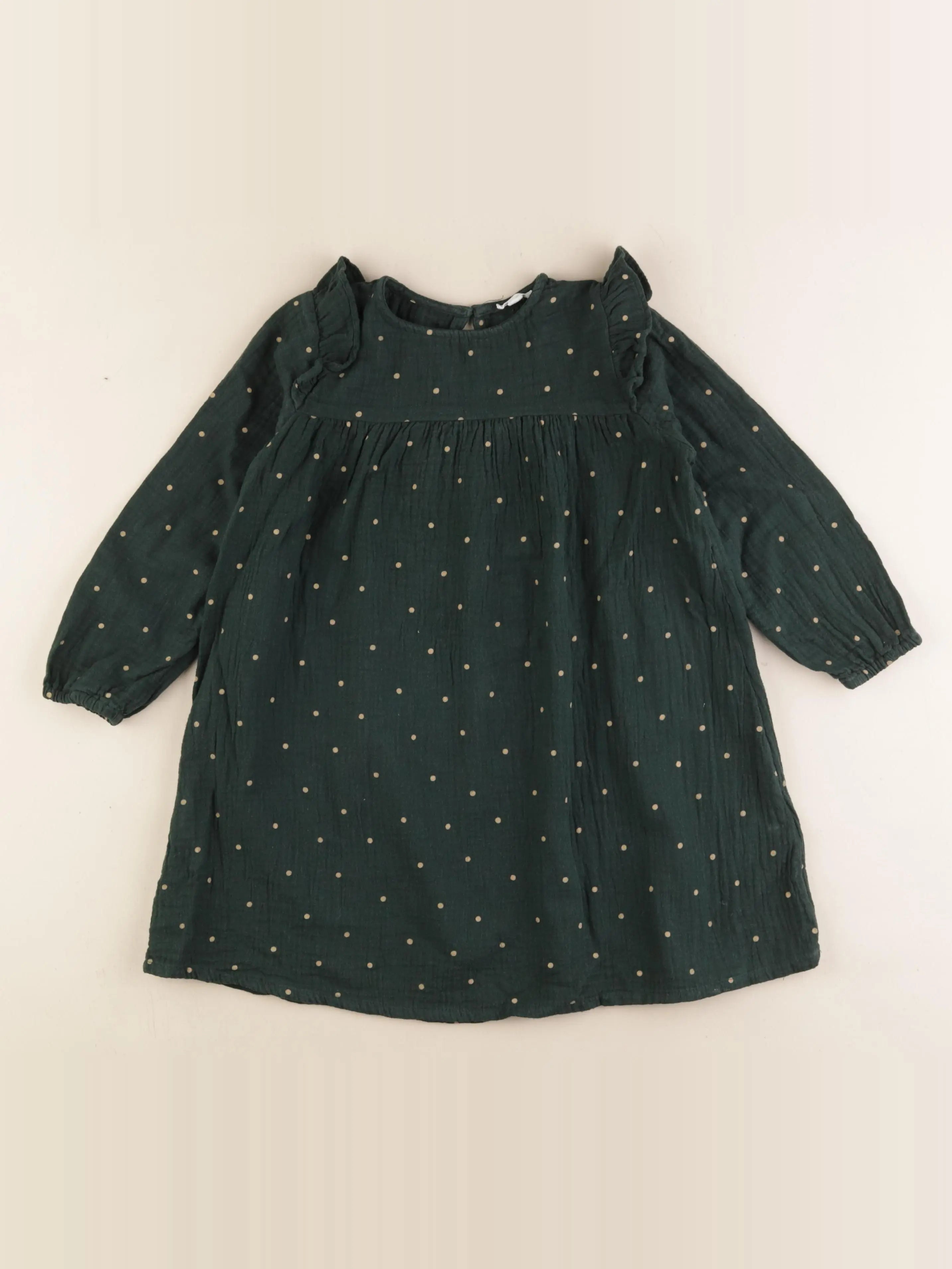 Vertbaudet - robe vert, or - 5 ans