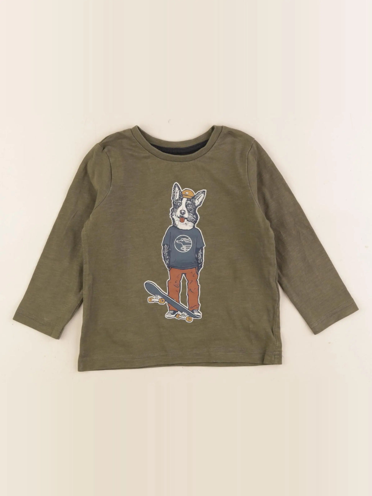 Vertbaudet - tee-shirt vert - 2 ans