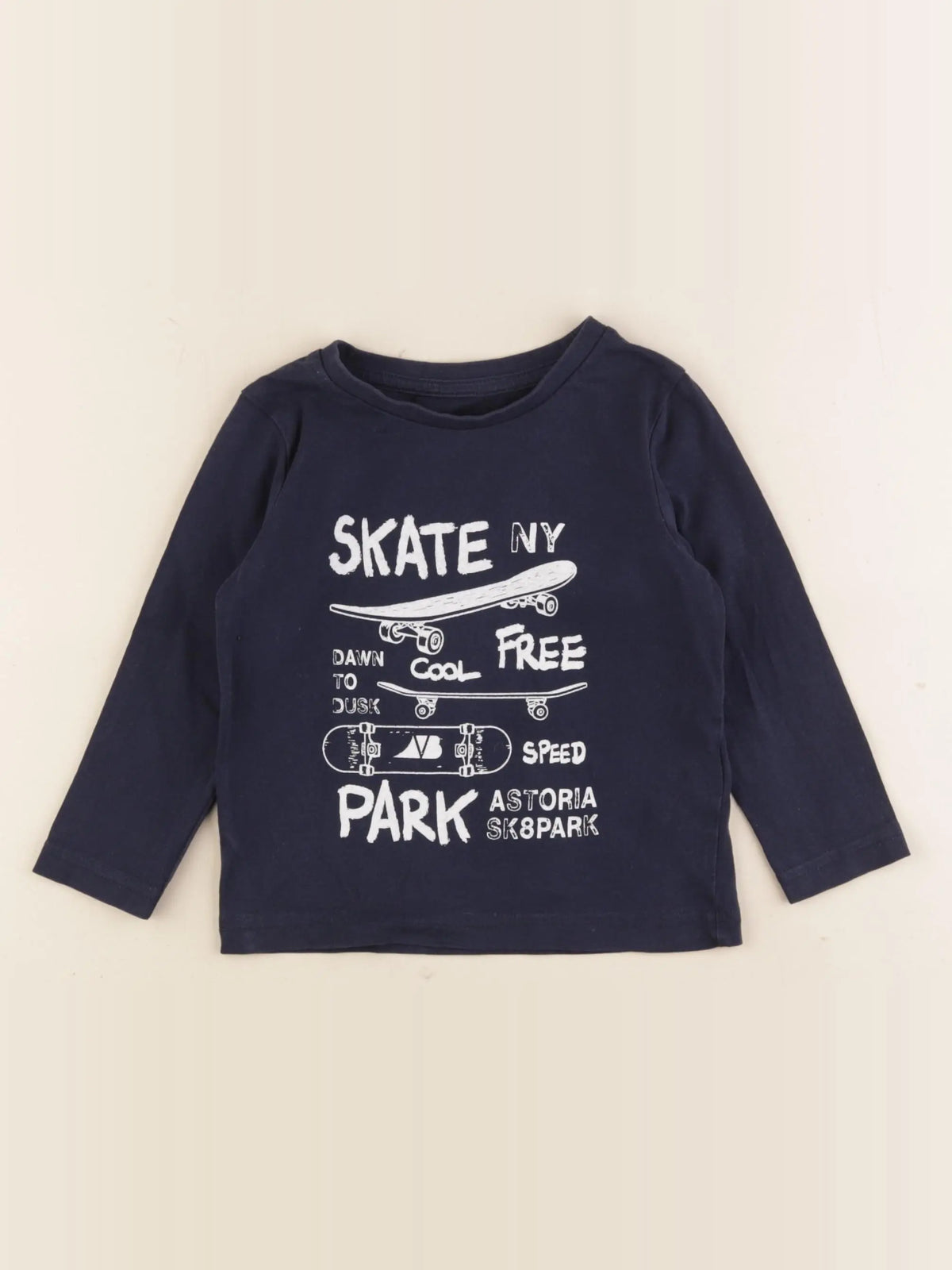 Vertbaudet - tee-shirt bleu - 2 ans