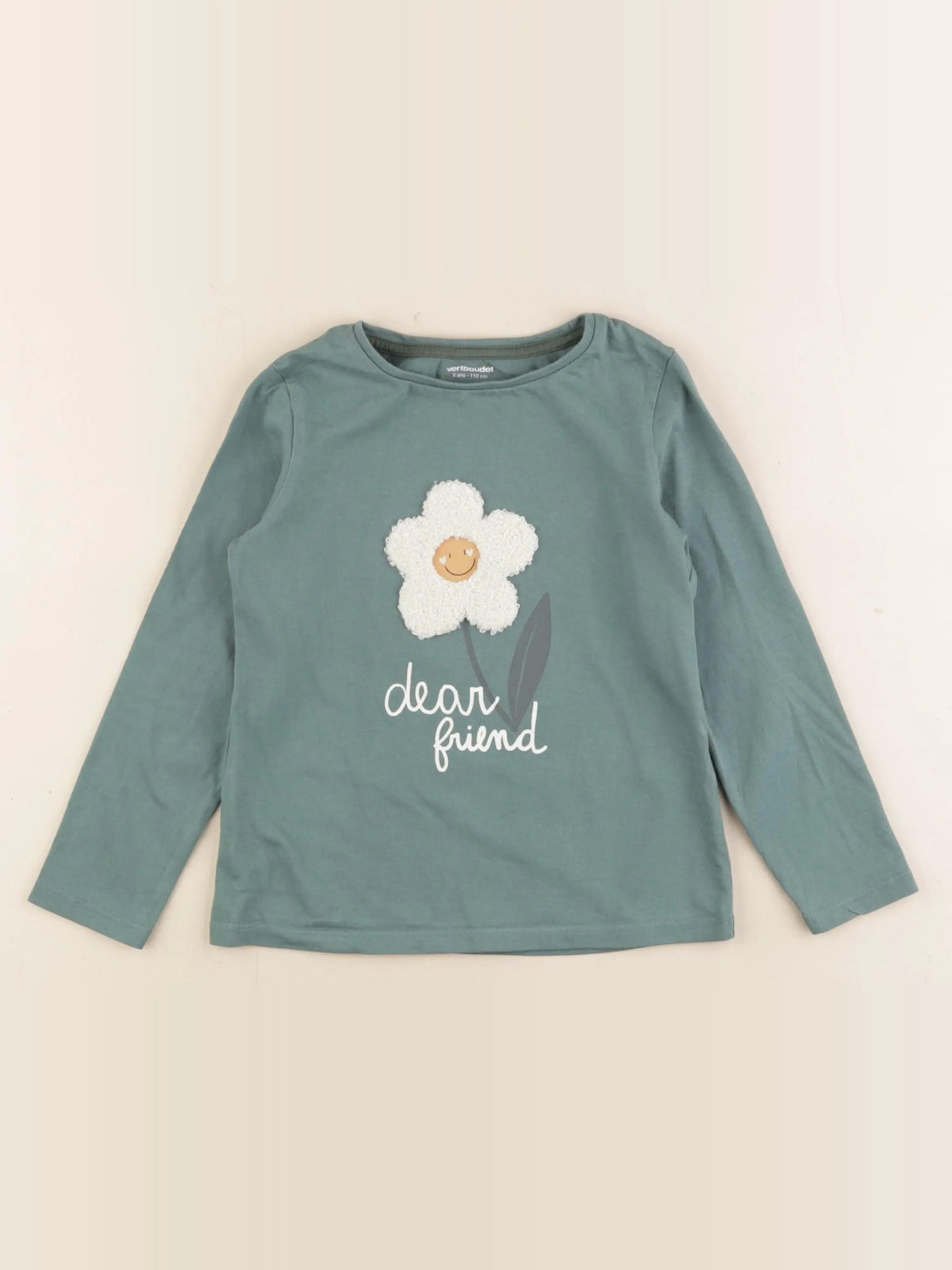 Vertbaudet - tee-shirt vert - 5 ans