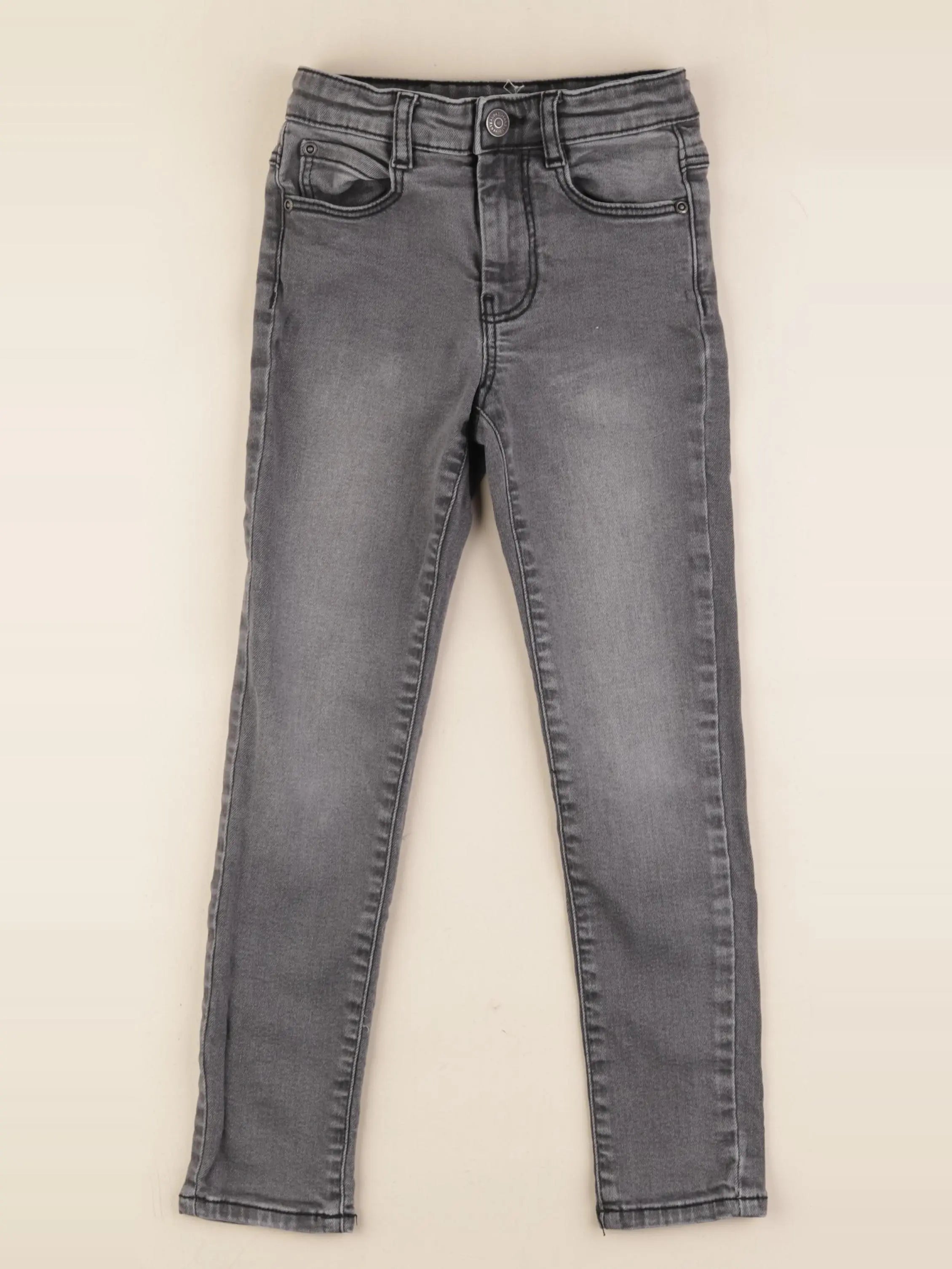 Vertbaudet - jean gris - 7 ans