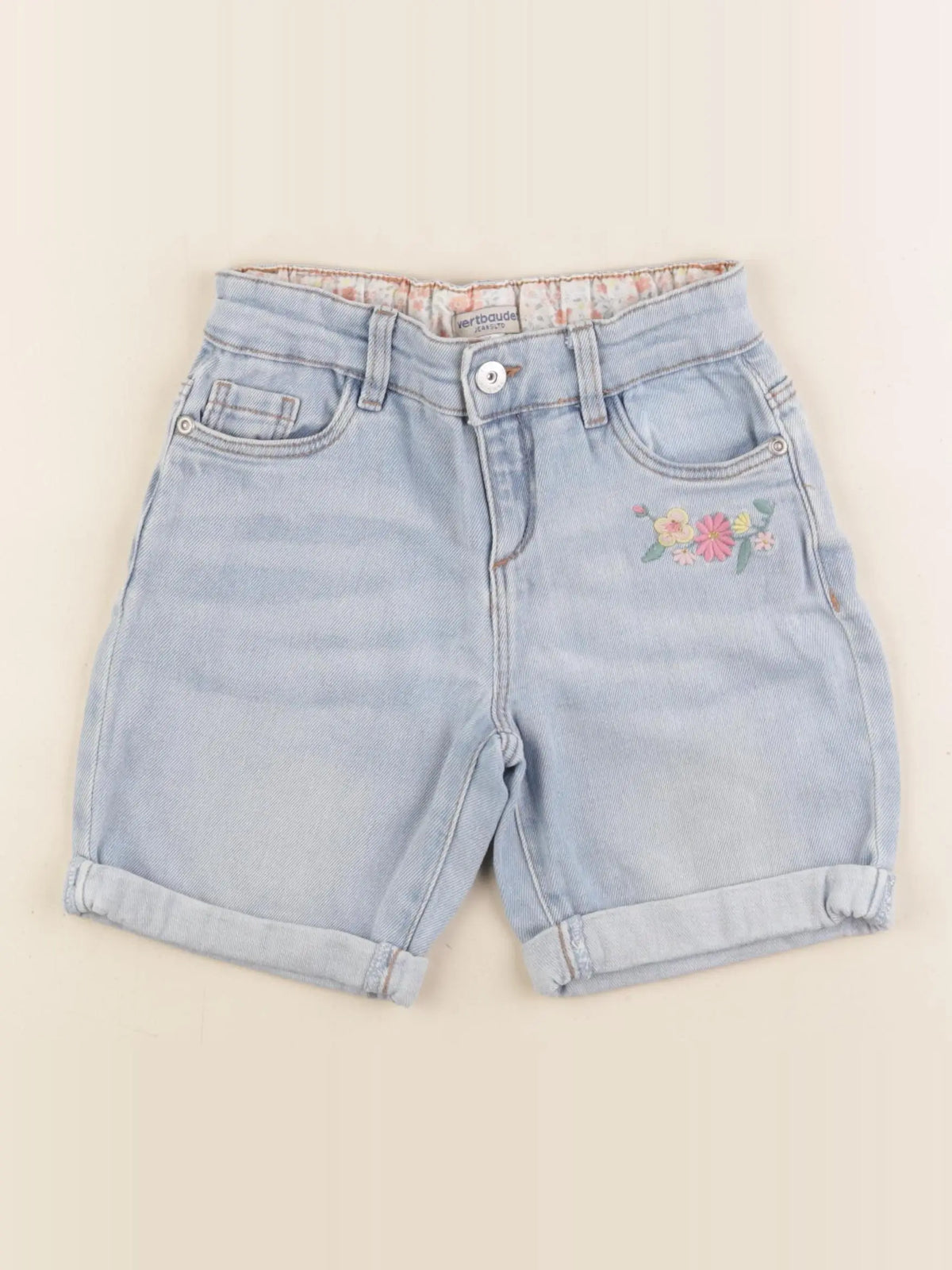 Vertbaudet - short bleu - 7 ans