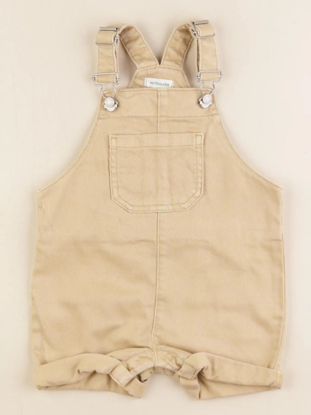 Vertbaudet - salopette beige - 12 mois