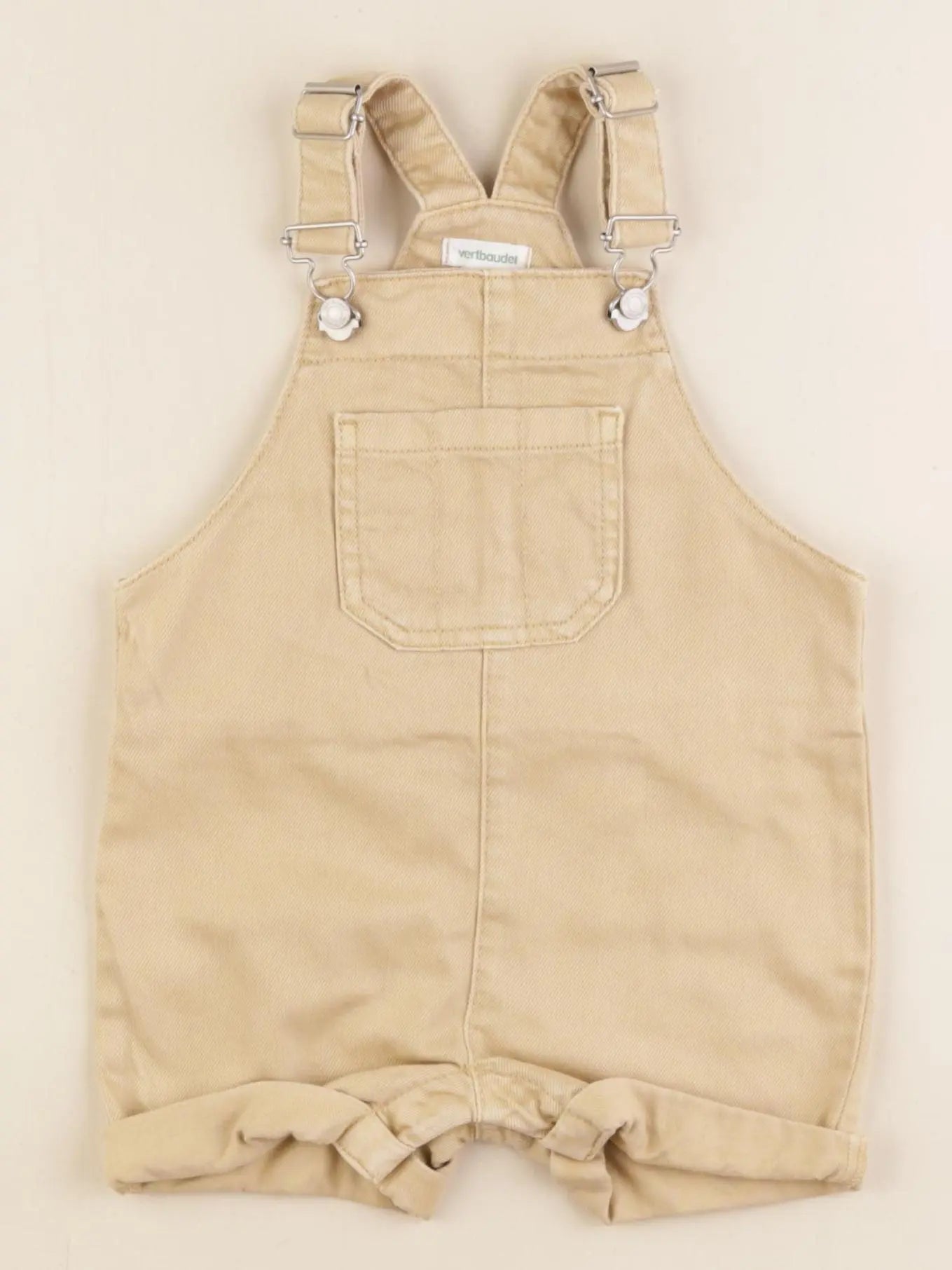 Vertbaudet - salopette beige - 12 mois