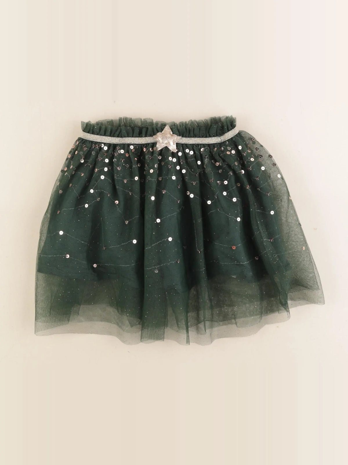 Vertbaudet - jupe vert, or - 4 ans