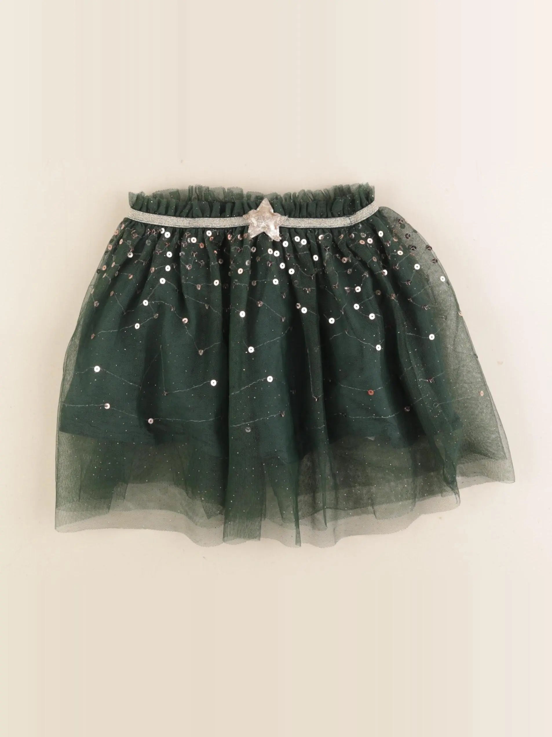 Vertbaudet - jupe vert, or - 4 ans