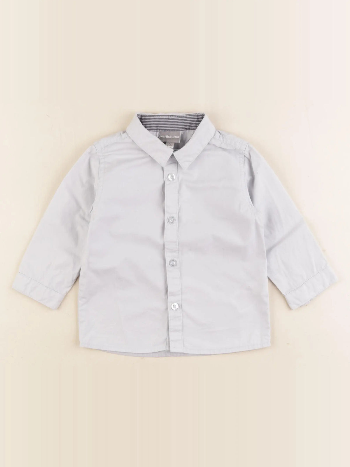 Vertbaudet - chemise bleu - 12 mois