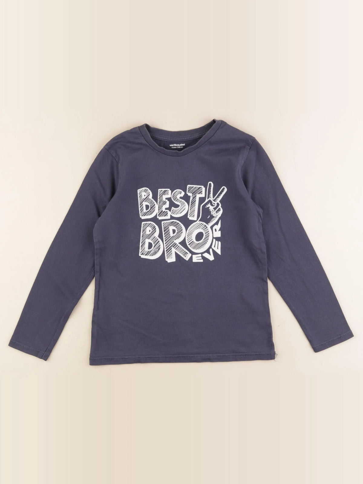 Vertbaudet - tee-shirt bleu - 8 ans