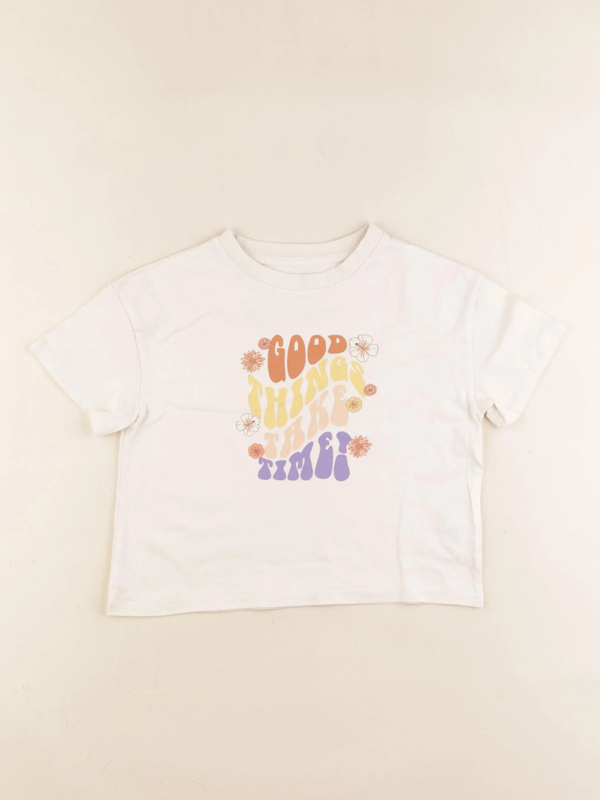 Vertbaudet - tee-shirt beige - 6 ans