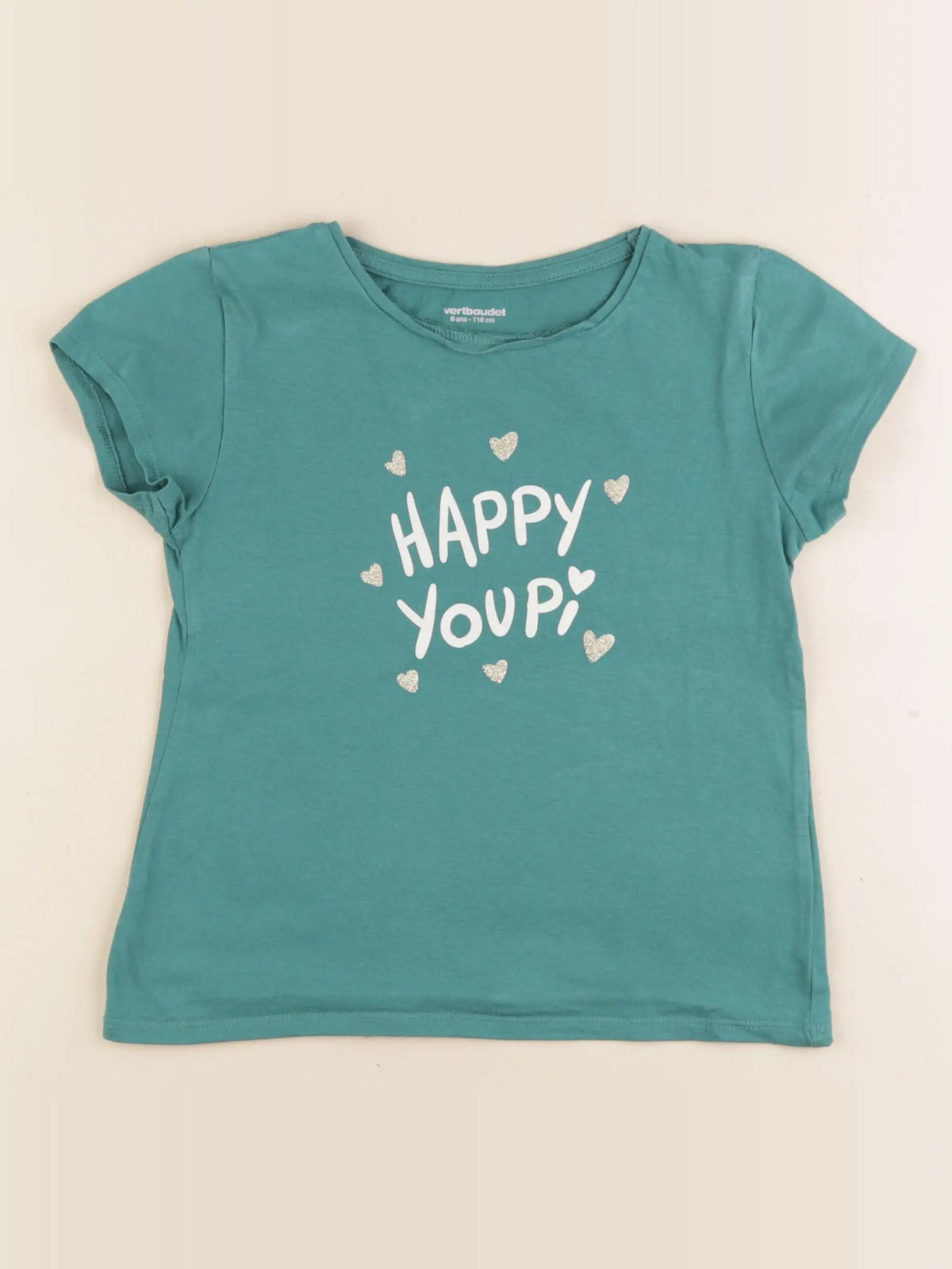 Vertbaudet - tee-shirt vert - 6 ans