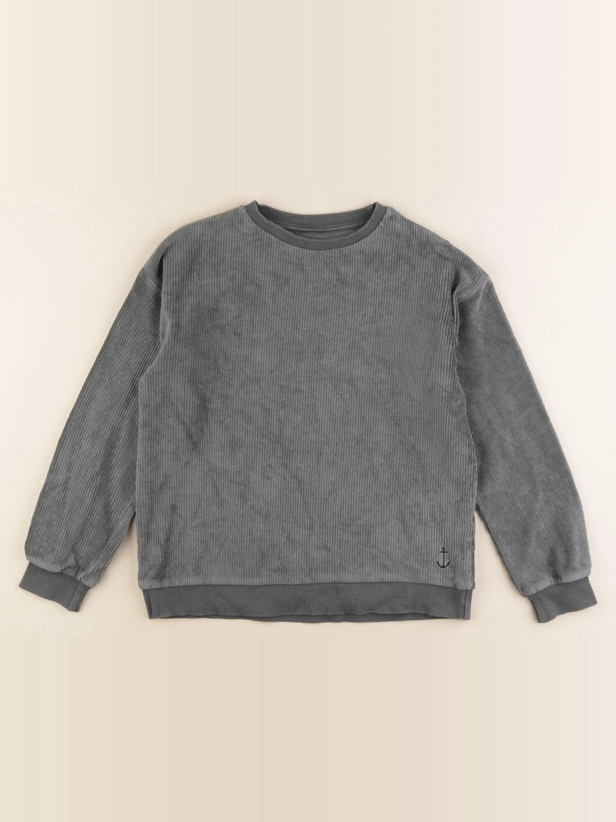 Vertbaudet - sweat gris - 8 ans