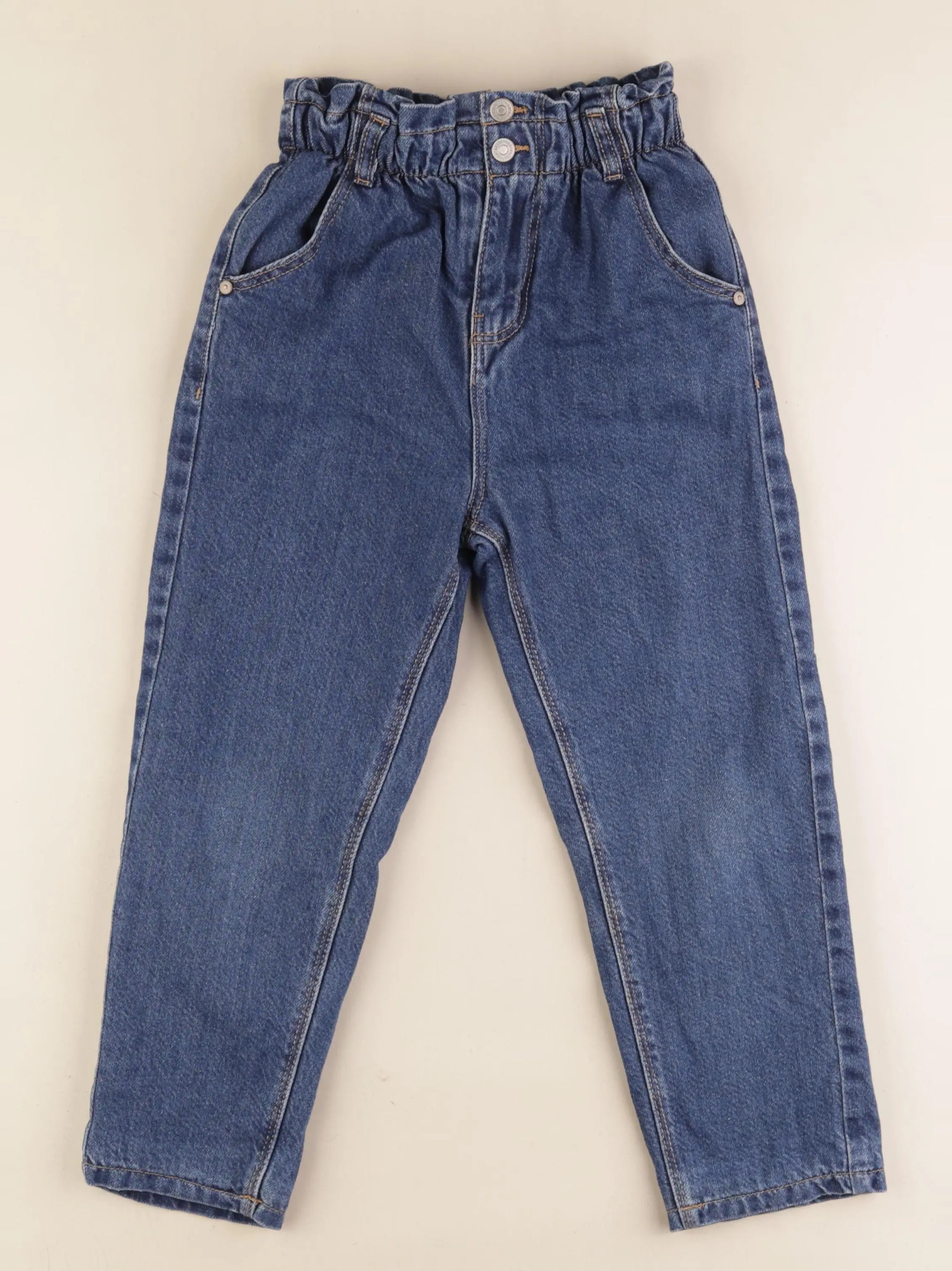 Vertbaudet - jean doublé bleu - 7 ans