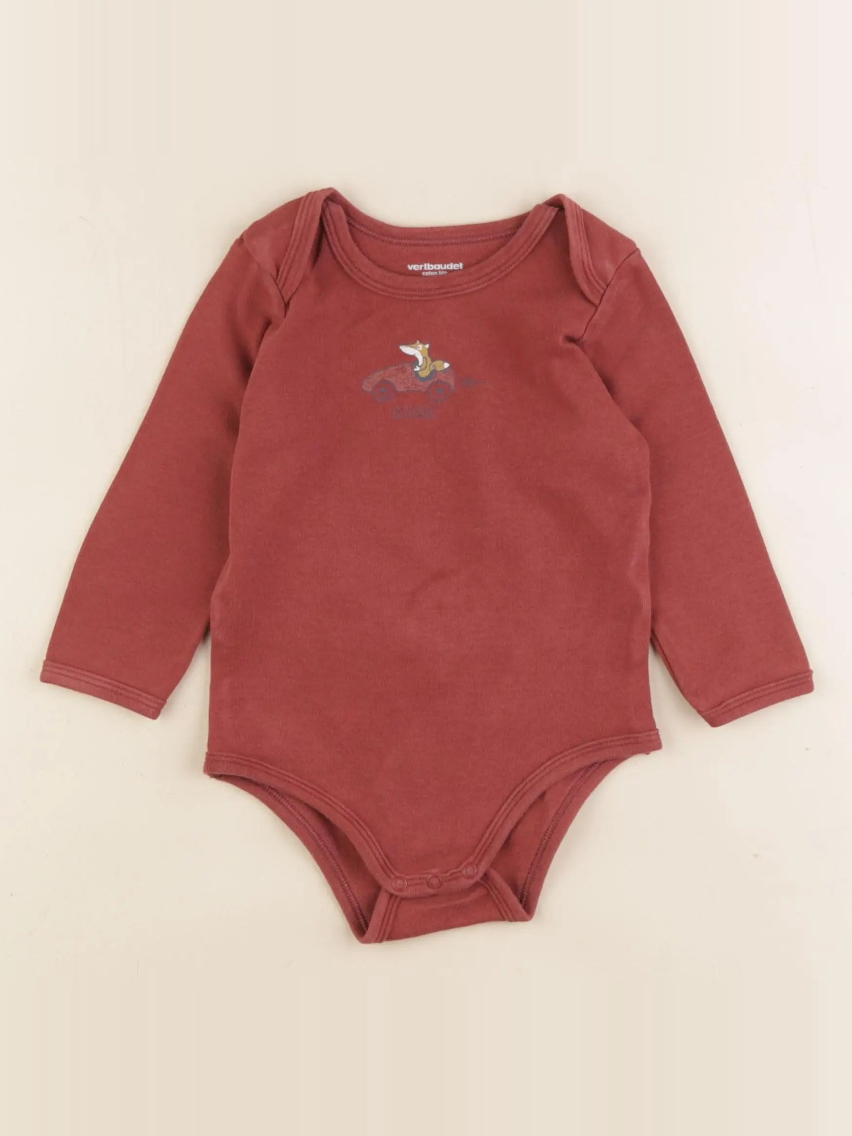 Vertbaudet - body rouge - 18 mois