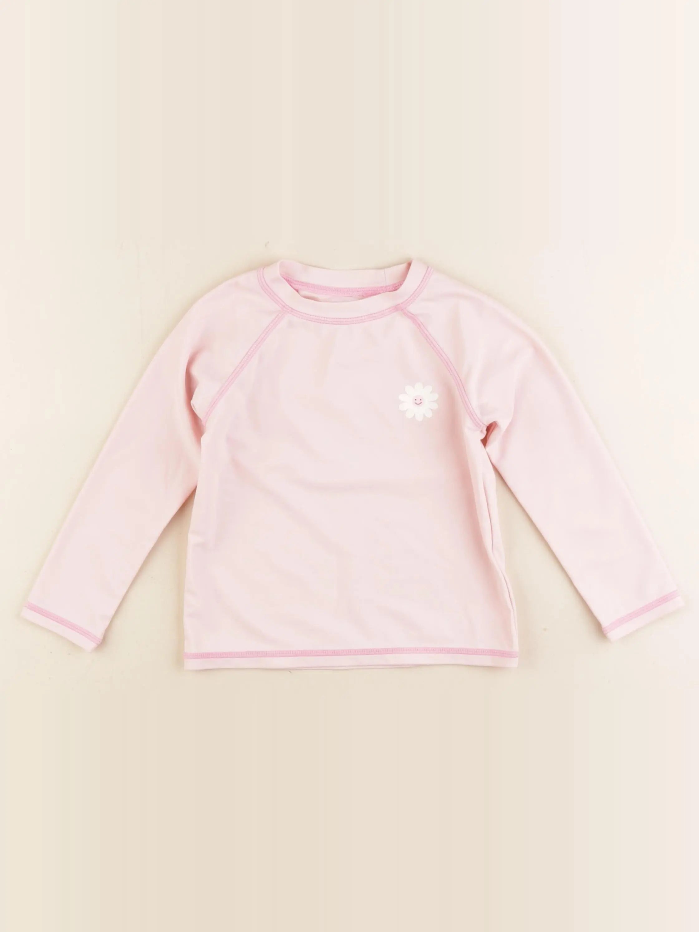 Vertbaudet - tee-shirt de bain rose - 3 ans