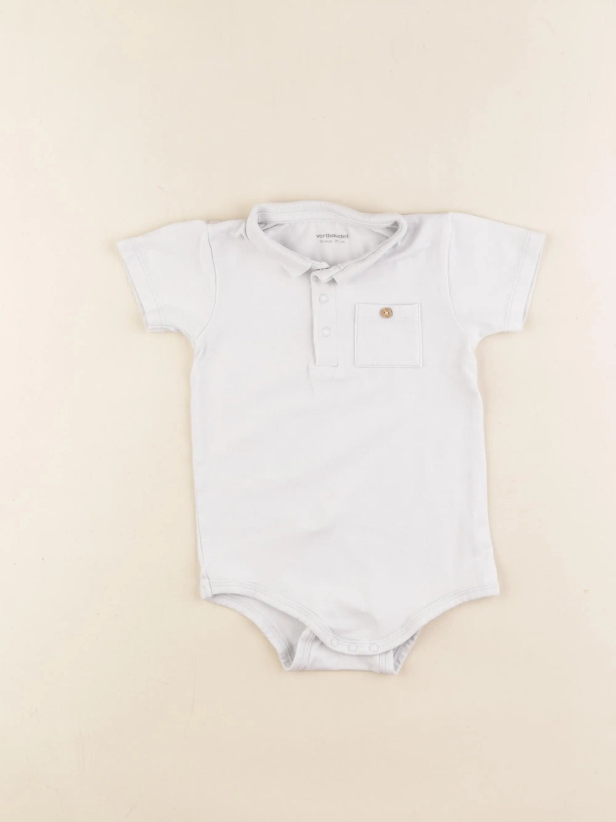 Vertbaudet - body à col blanc - 18 mois