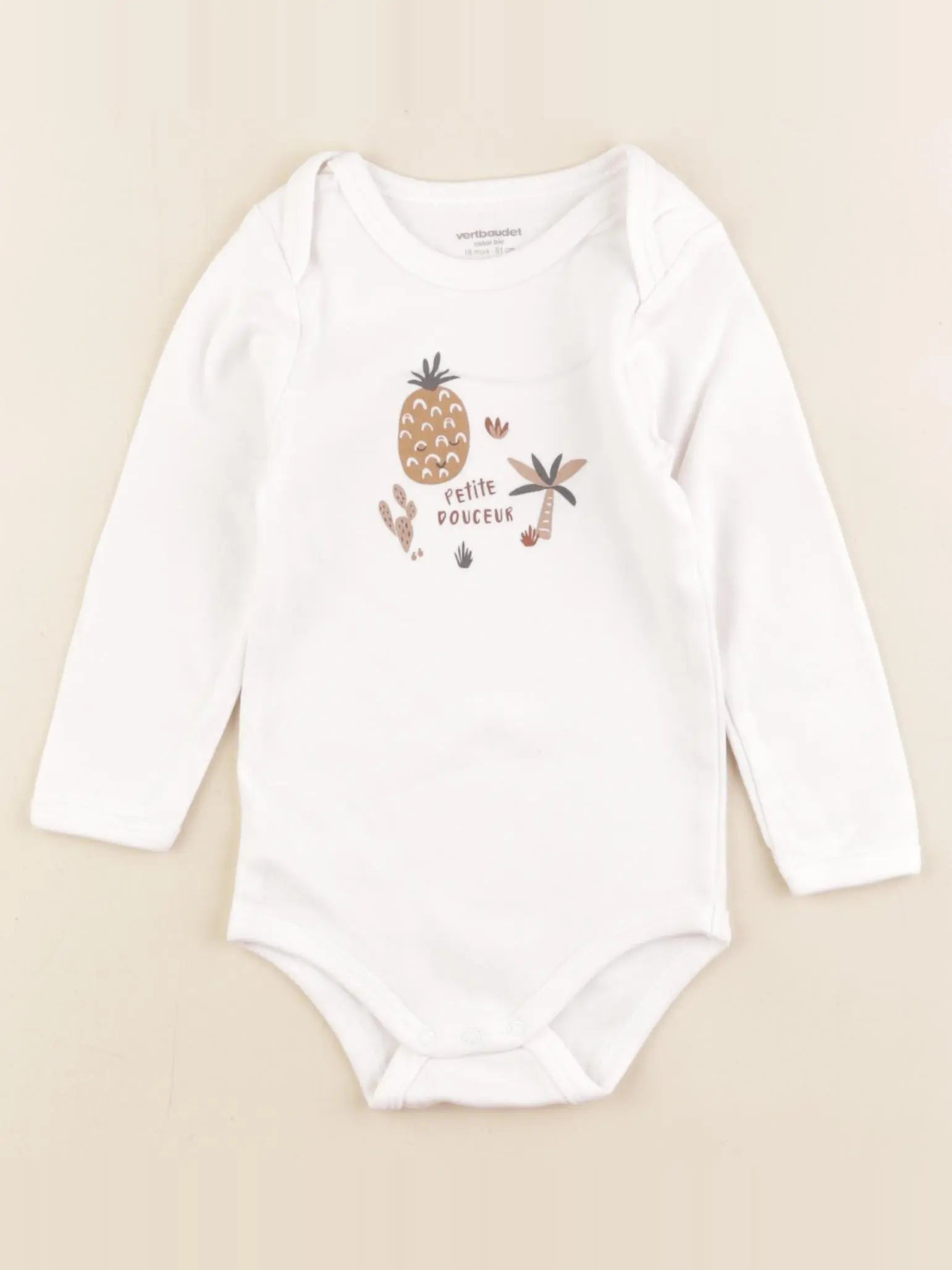 Vertbaudet - body blanc - 18 mois