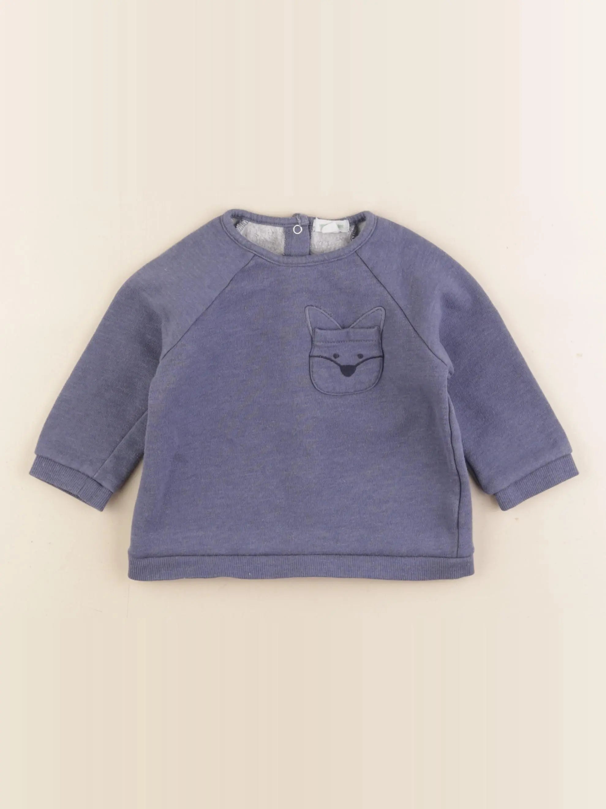 Vertbaudet - sweat bleu - 18 mois