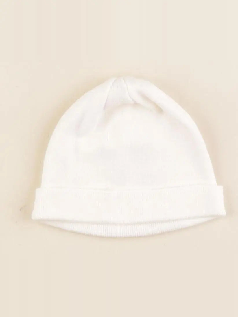 Vertbaudet - bonnet de naissance blanc - 12/18 mois