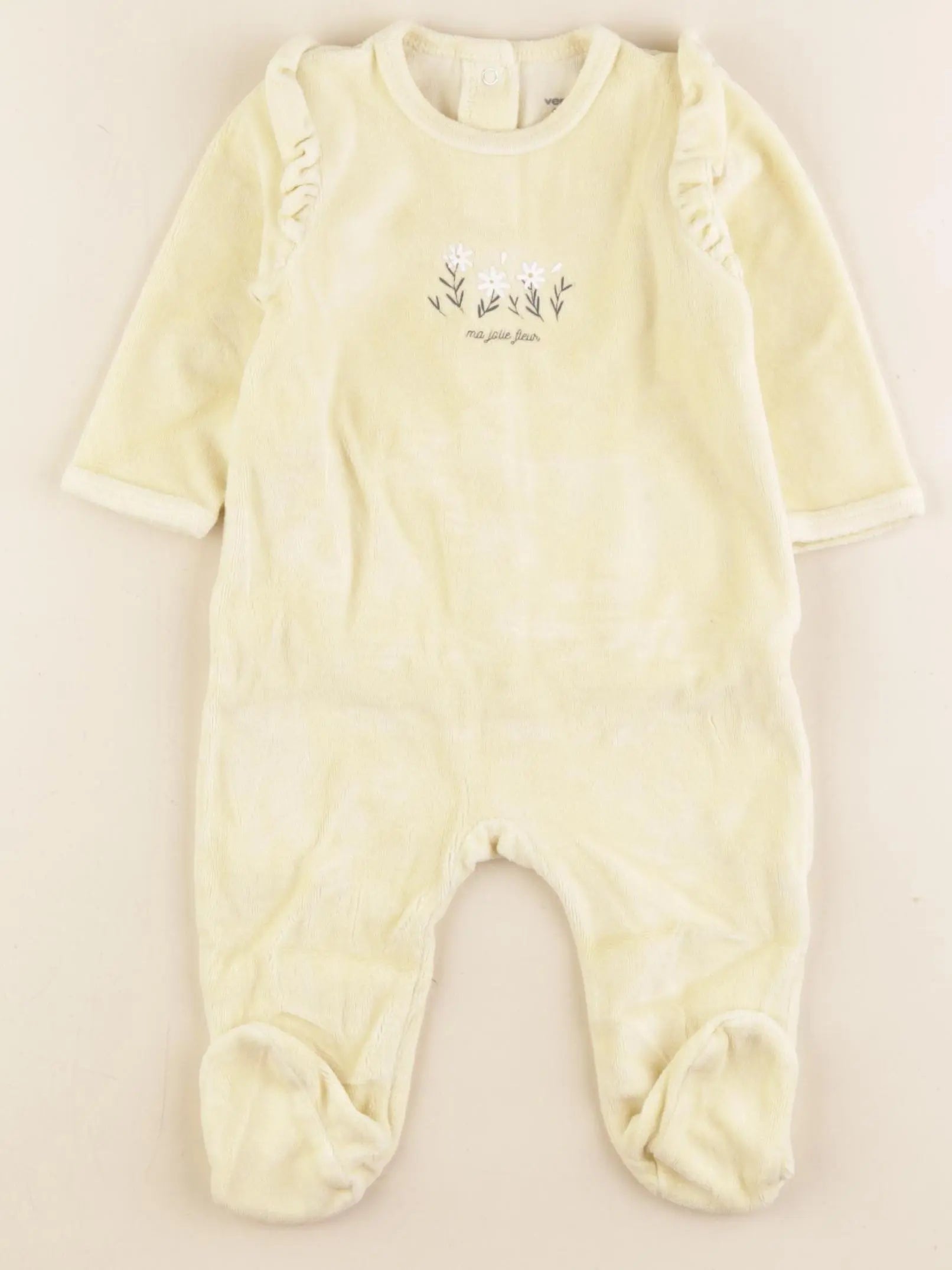Vertbaudet - pyjama jaune - 6 mois