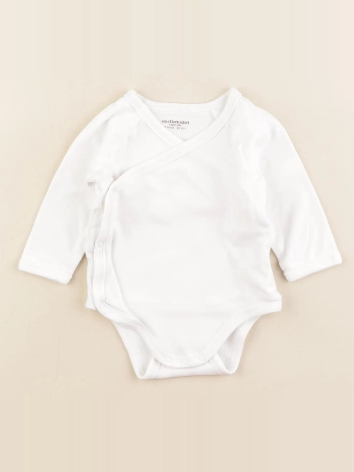 Vertbaudet - body blanc - 6 mois