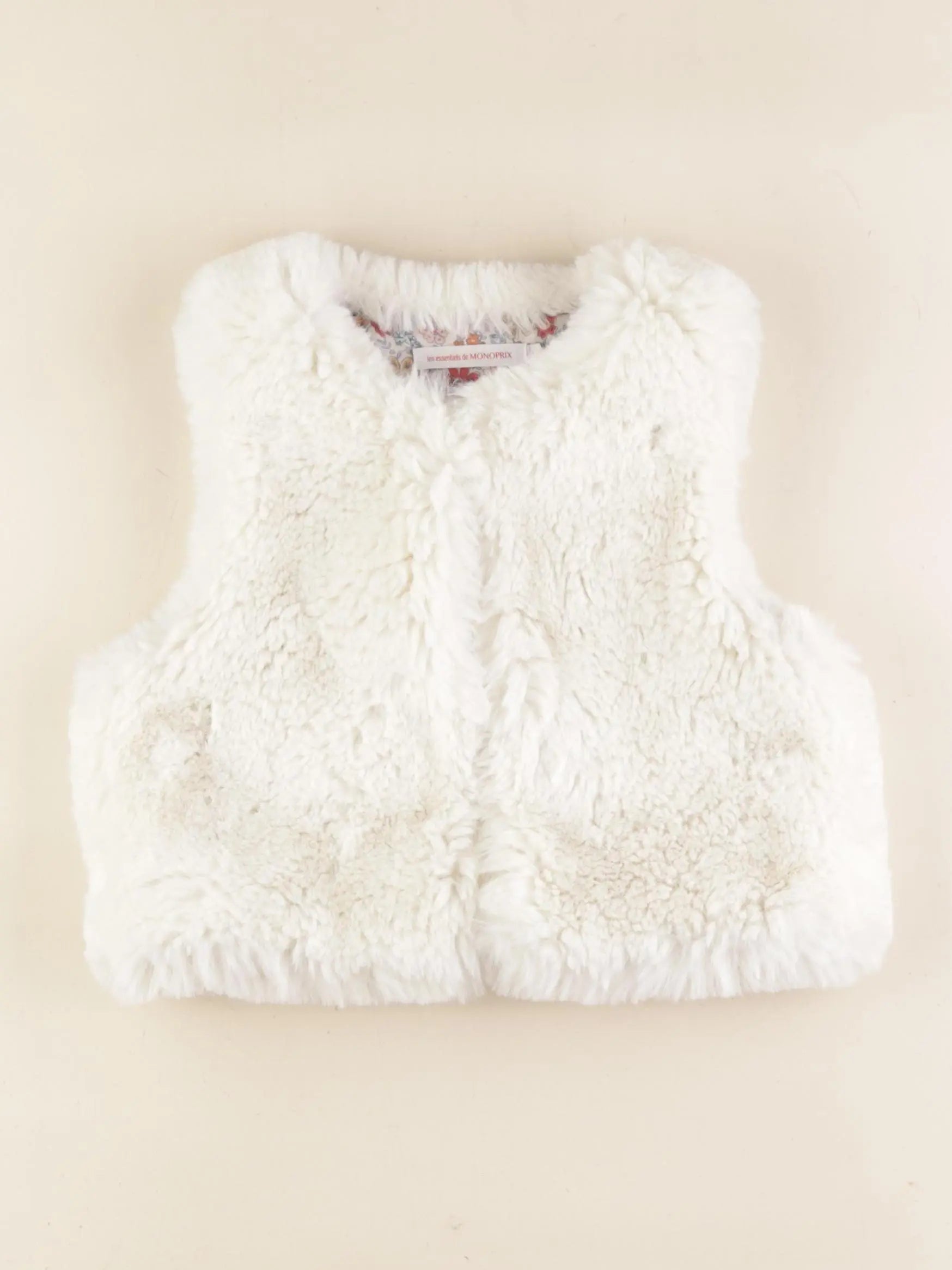 Monoprix - gilet blanc - 6 ans